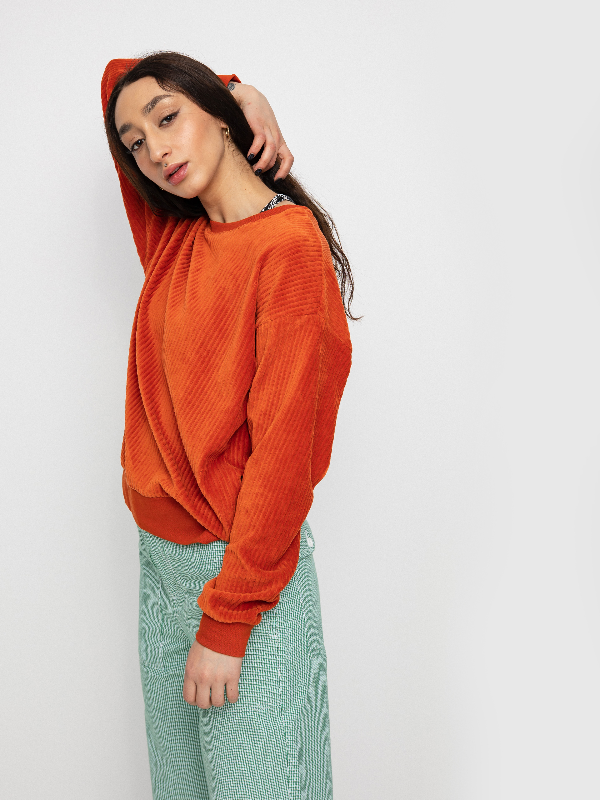 Bluza Brixton Dazed Crew Wmn (phoenix orange)