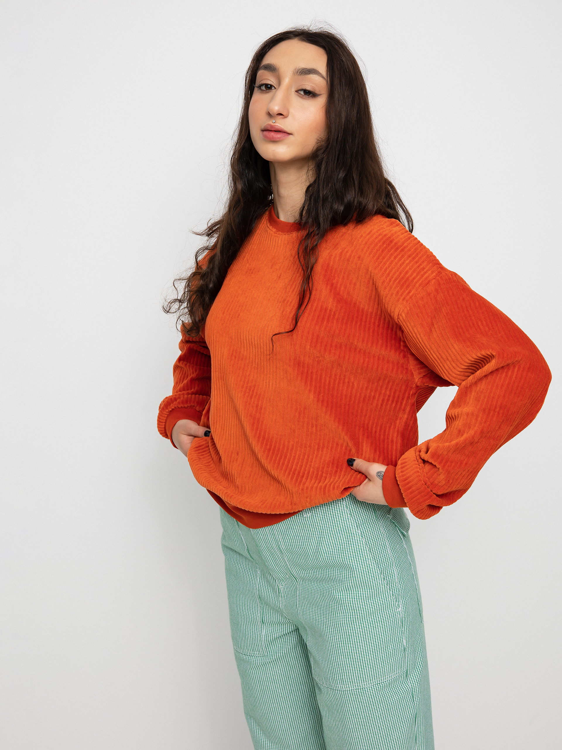 Bluza Brixton Dazed Crew Wmn (phoenix orange)