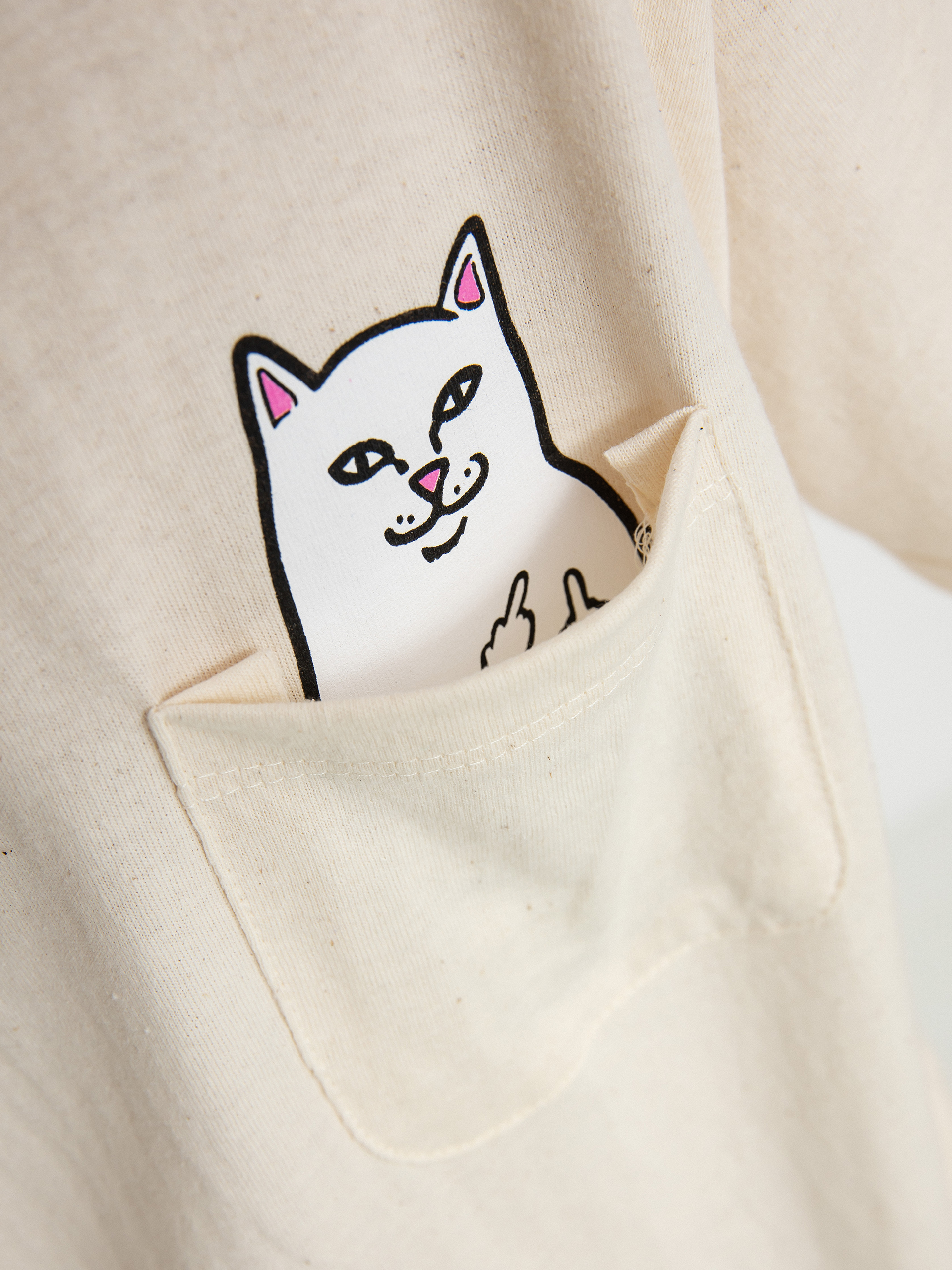 T-shirt RipNDip Lord Nermal Pocket (natural)