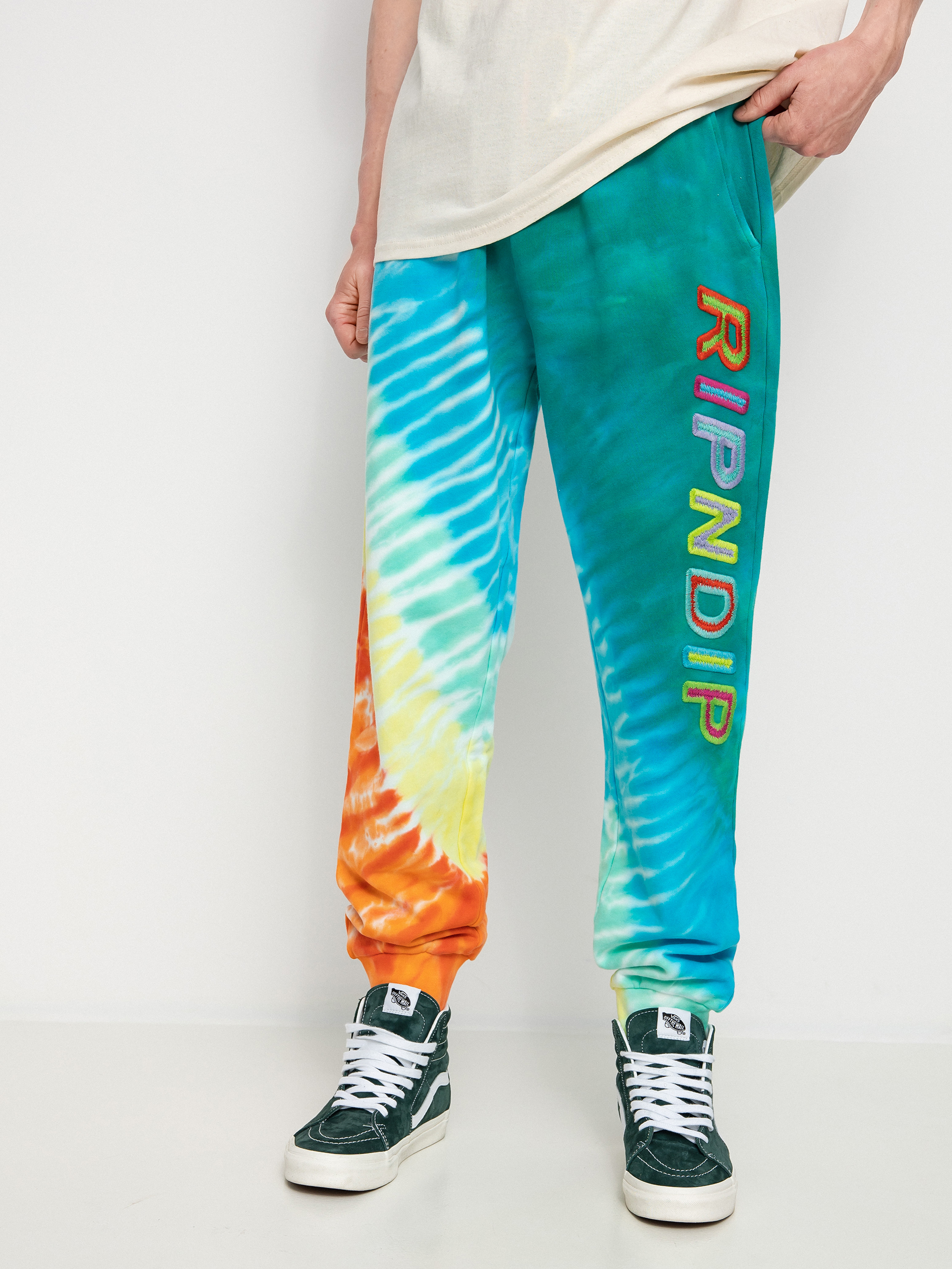 Spodnie RipNDip Prisma (teal rainbow dye)