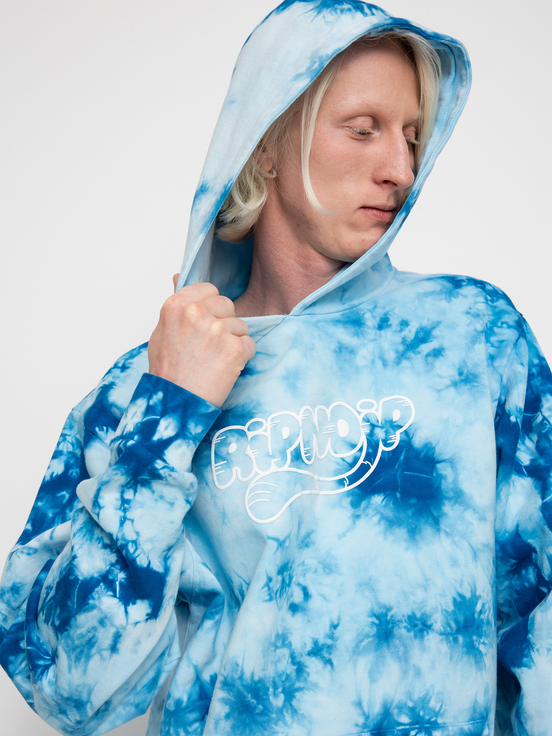 Bluza z kapturem RipNDip Ripntail HD (blue acid wash)