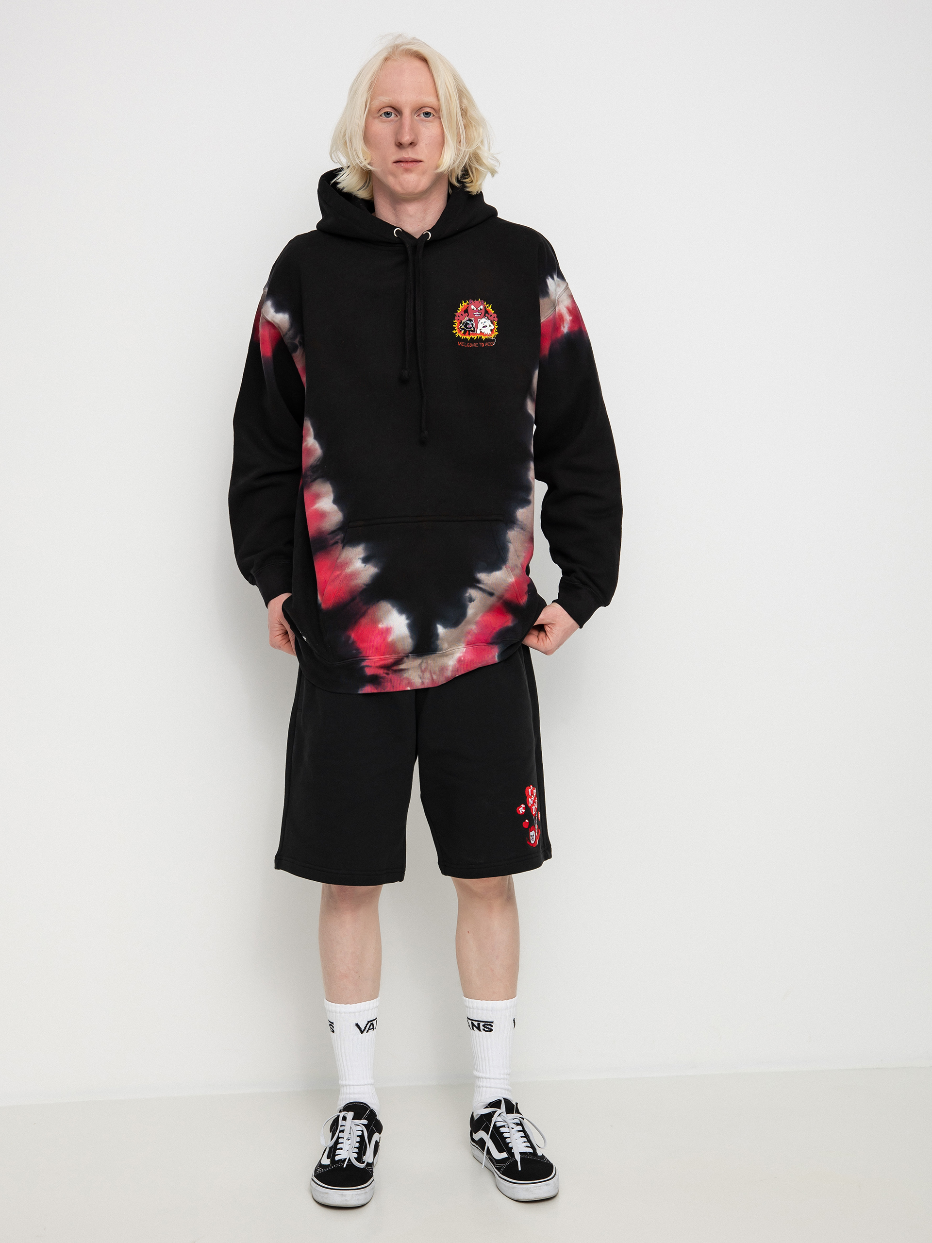 Bluza z kapturem RipNDip Dark Side HD (red/black v dye)