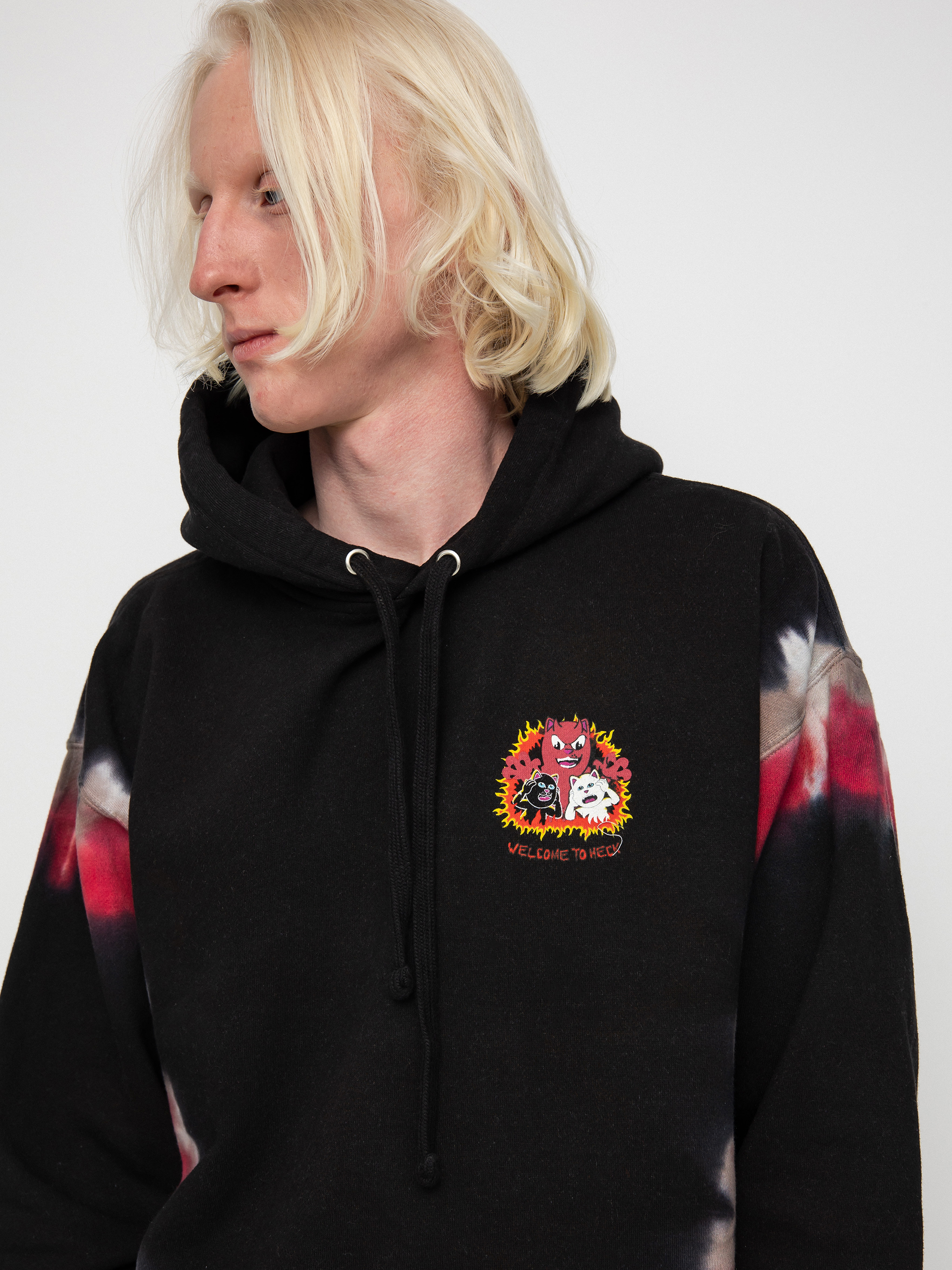 Bluza z kapturem RipNDip Dark Side HD (red/black v dye)