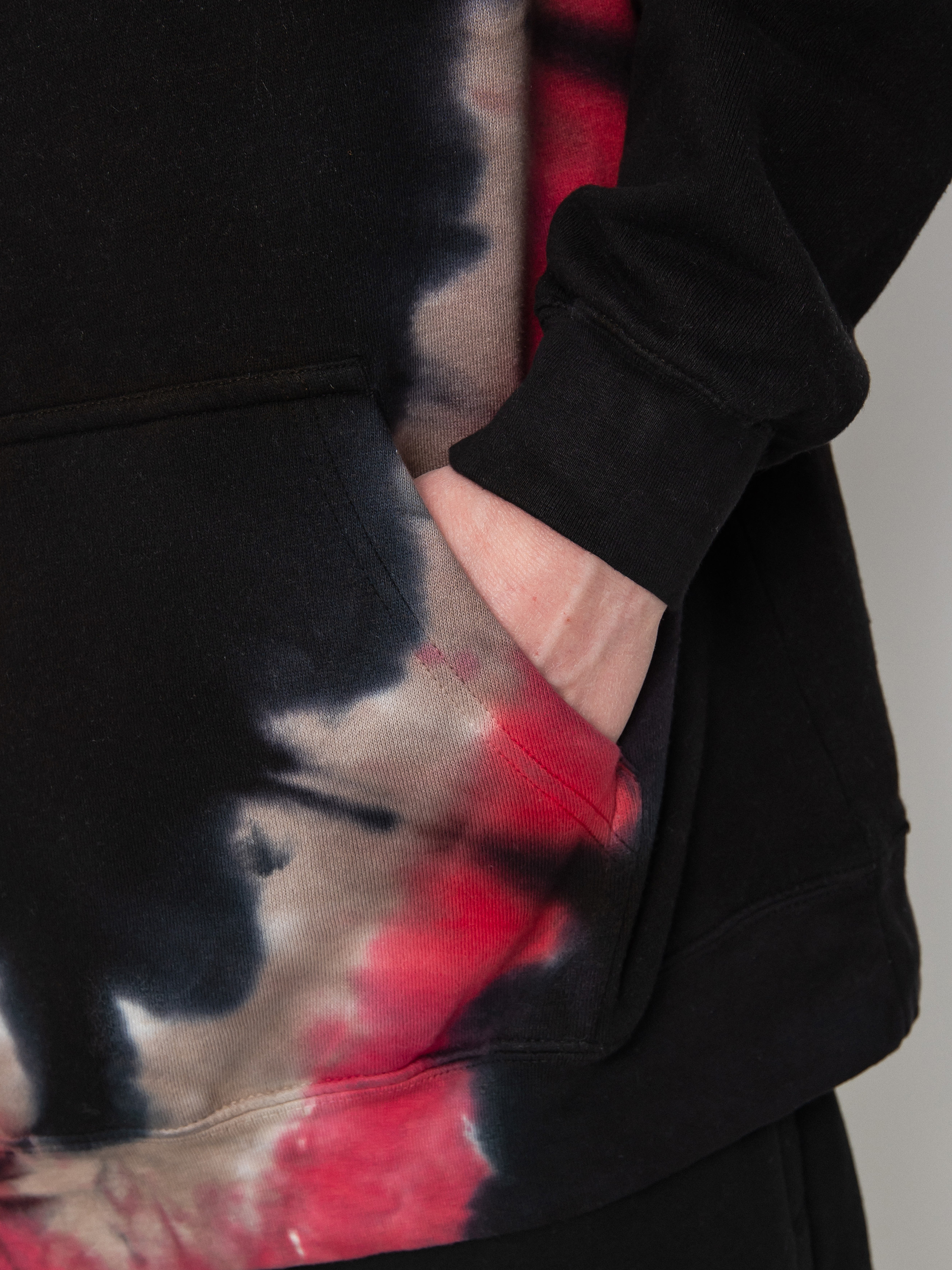 Bluza z kapturem RipNDip Dark Side HD (red/black v dye)