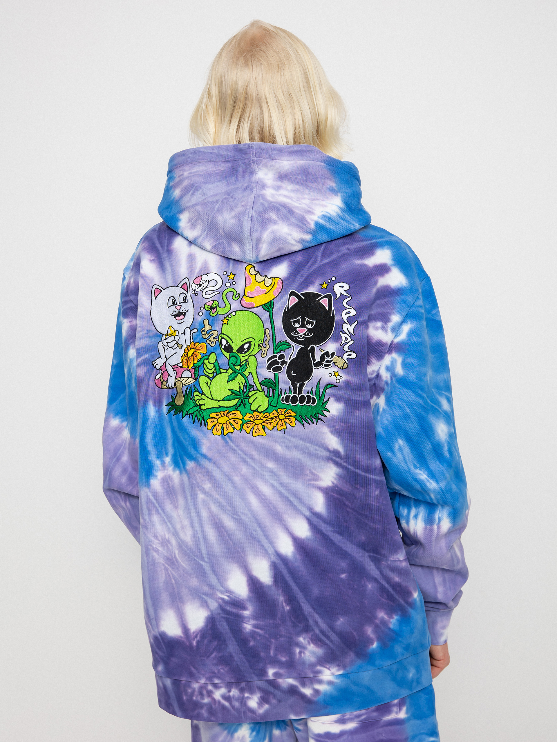 Bluza z kapturem RipNDip Friday Jr HD (purple/lilac spiral dye)