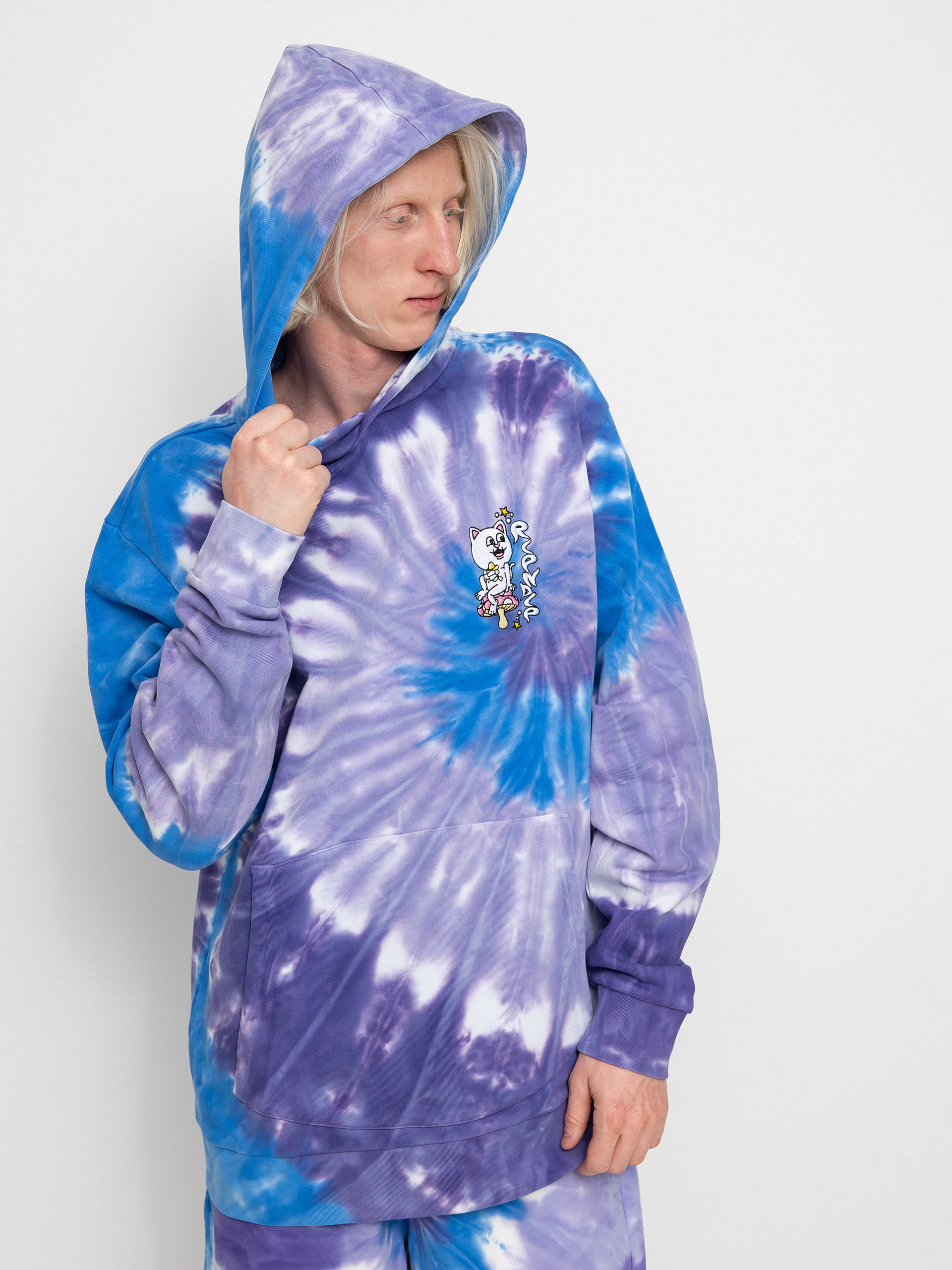 Bluza z kapturem RipNDip Friday Jr HD (purple/lilac spiral dye)