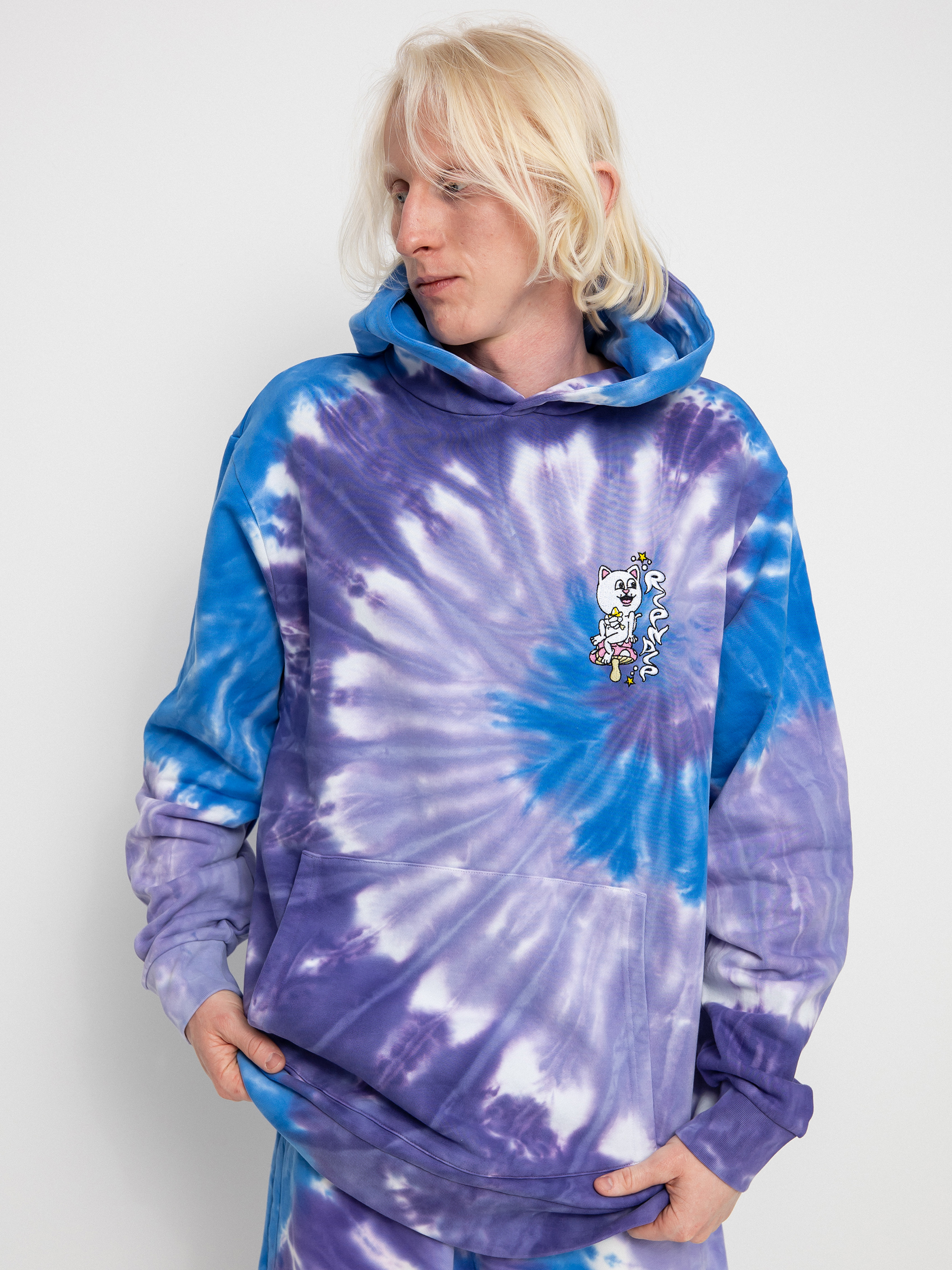 Bluza z kapturem RipNDip Friday Jr HD (purple/lilac spiral dye)