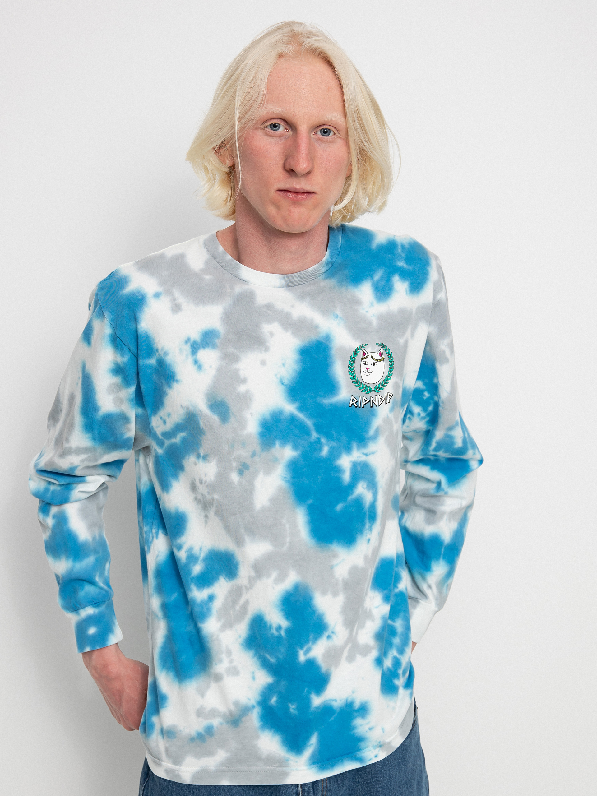 Longsleeve RipNDip Waiting In Heaven (light blue cloud wash)