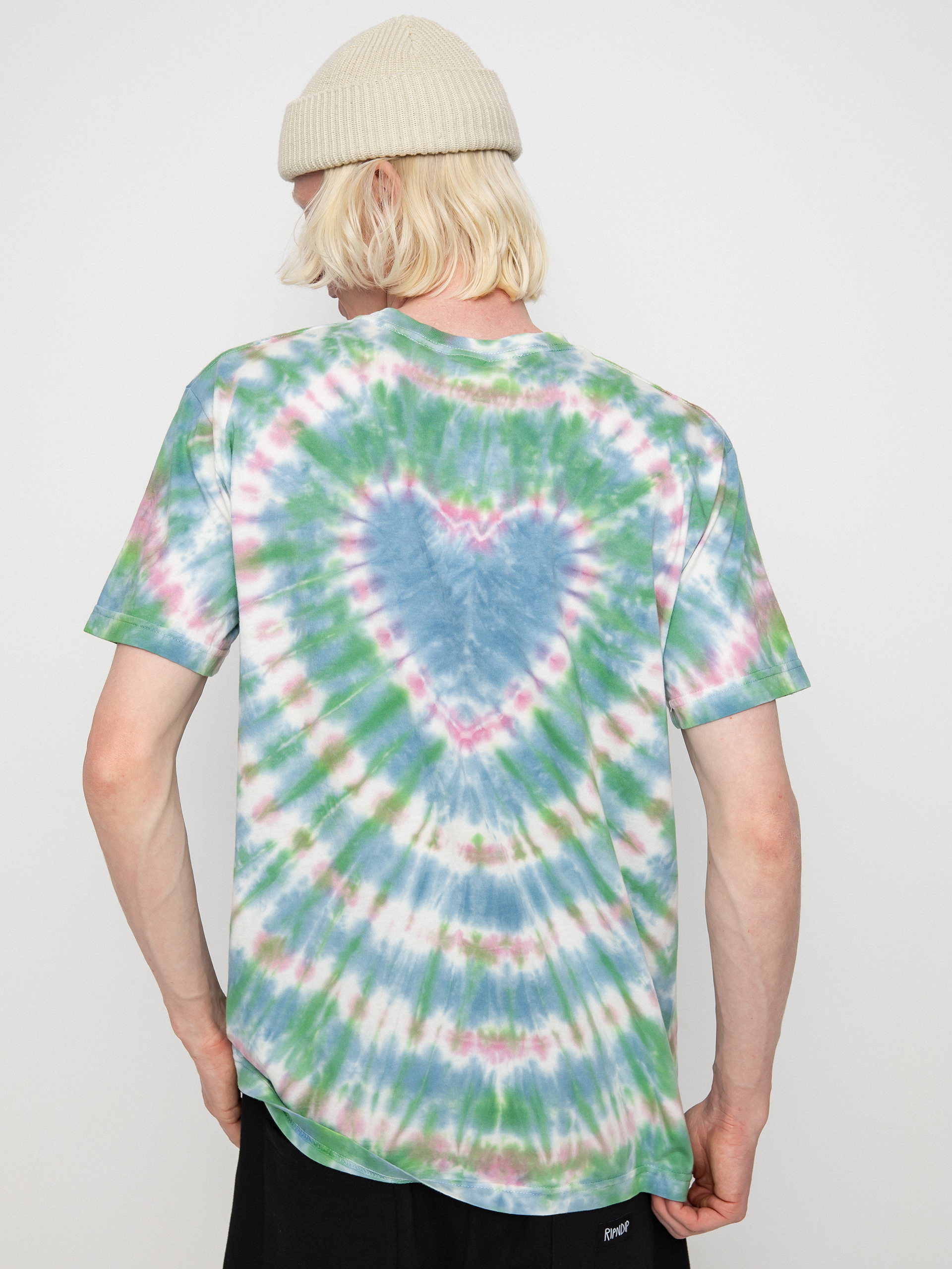 T-shirt RipNDip Cupids Nightmare (blue/pink heart dye)