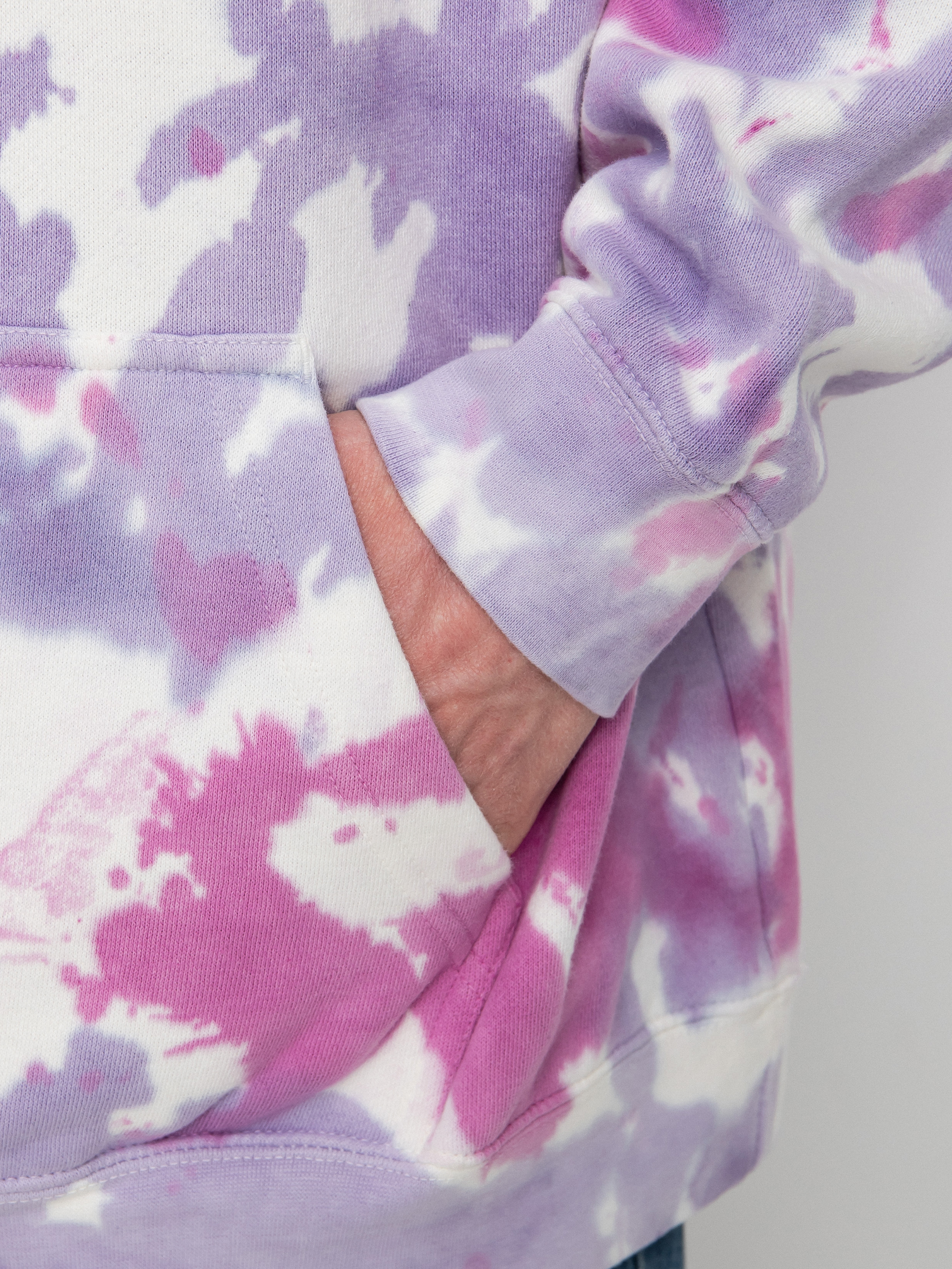 Bluza z kapturem RipNDip Friends Forever HD (pink/lavender tie dye)