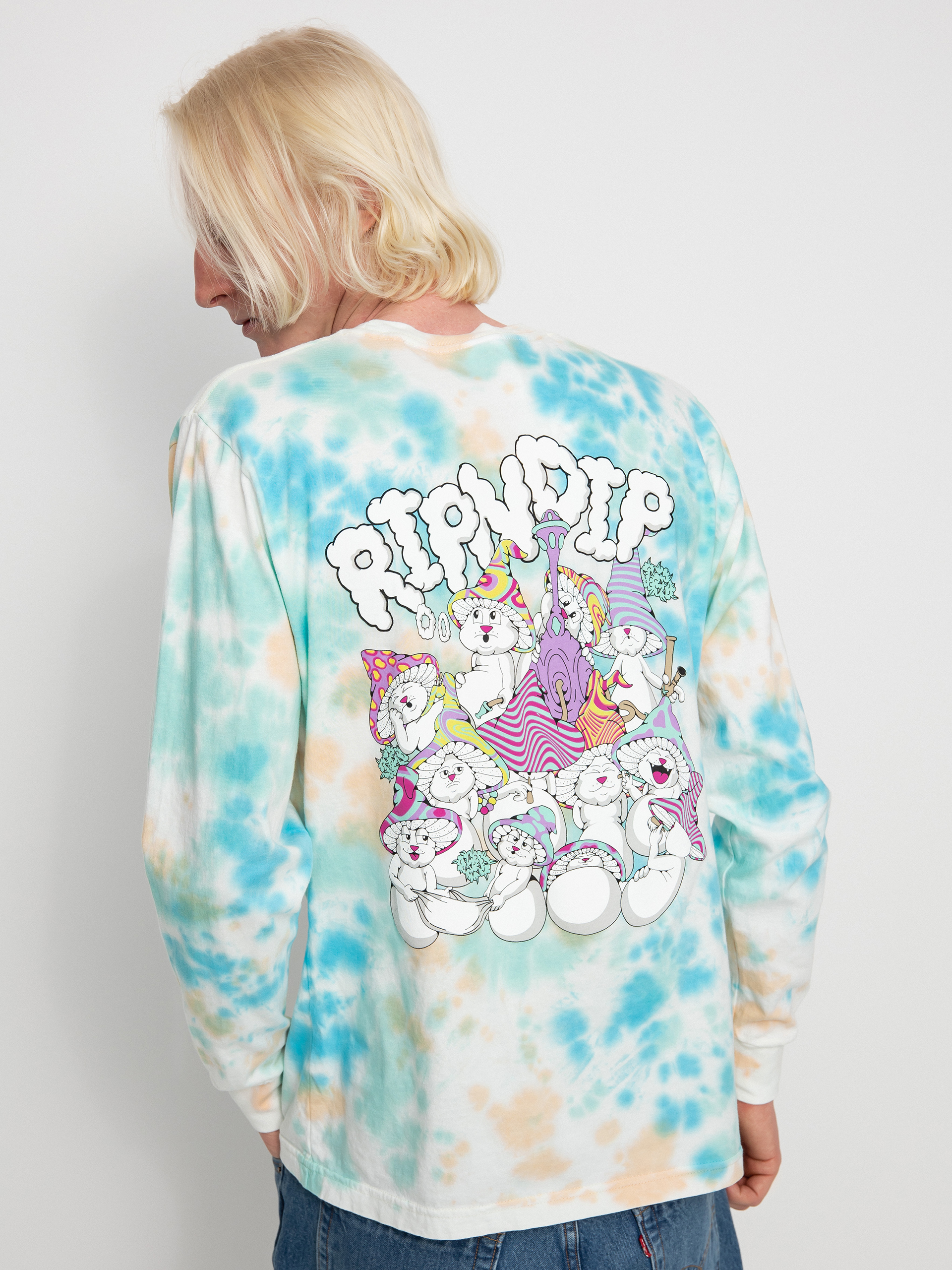 Longsleeve RipNDip Kaleidoscopic (light blue/peach tie dye)