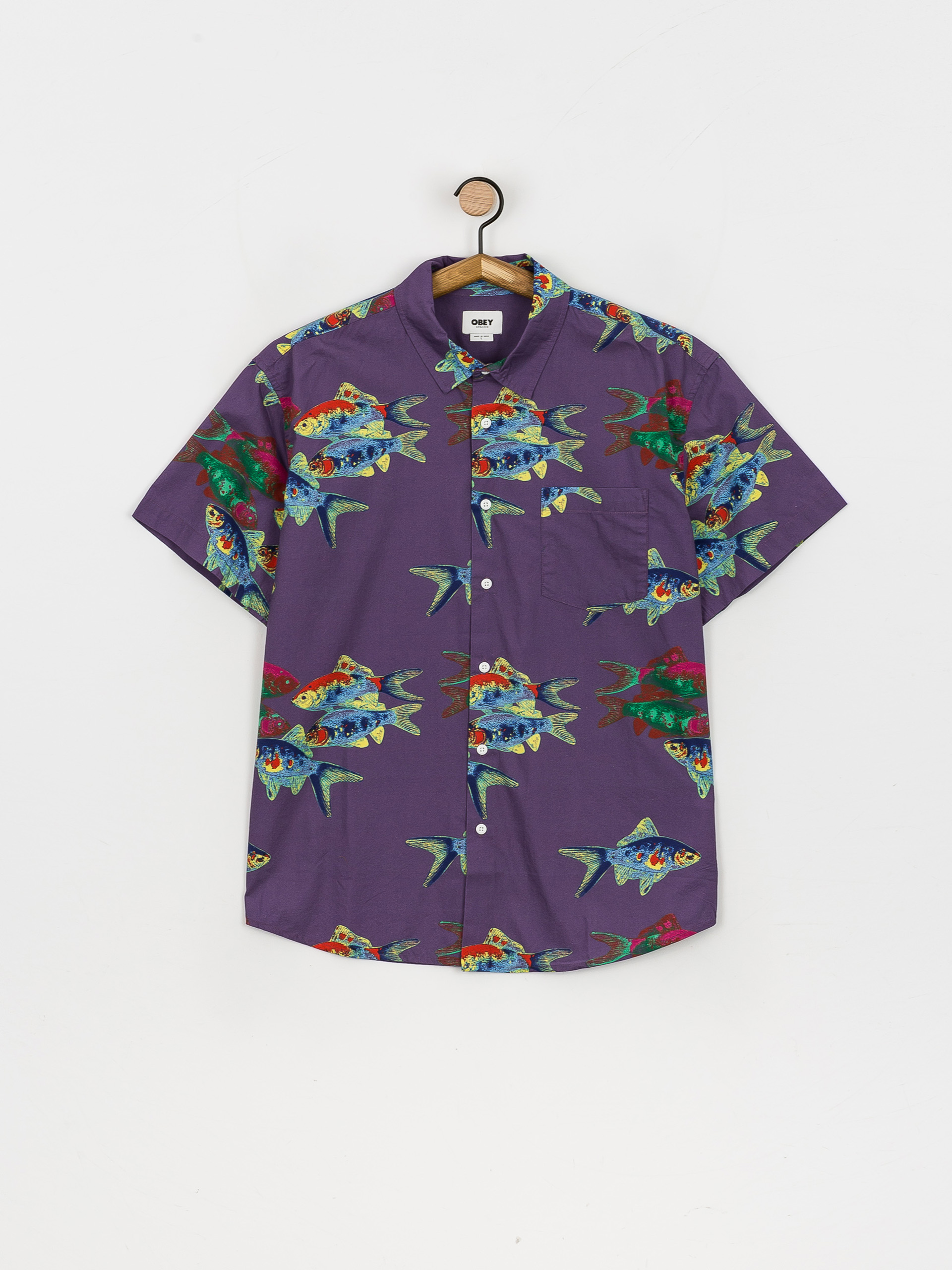 Koszula OBEY Fishbowl (lavender silk multi)