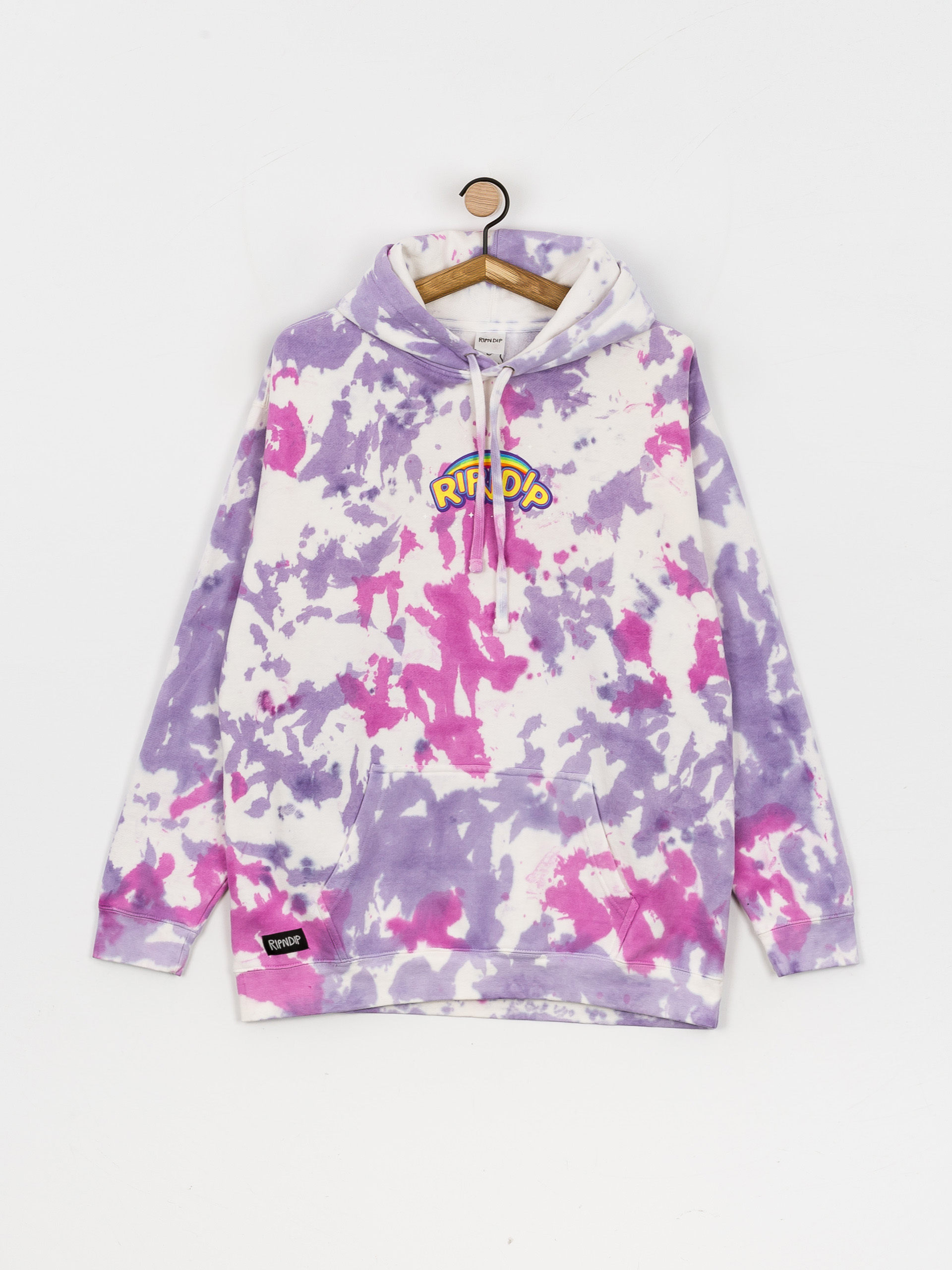 Bluza z kapturem RipNDip Friends Forever HD (pink/lavender tie dye)
