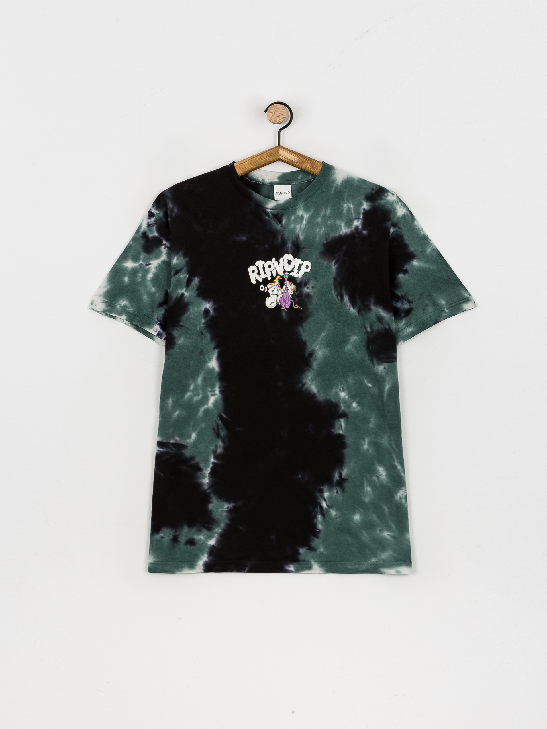T-shirt RipNDip Kaleidoscopic (black/sage tie dye)