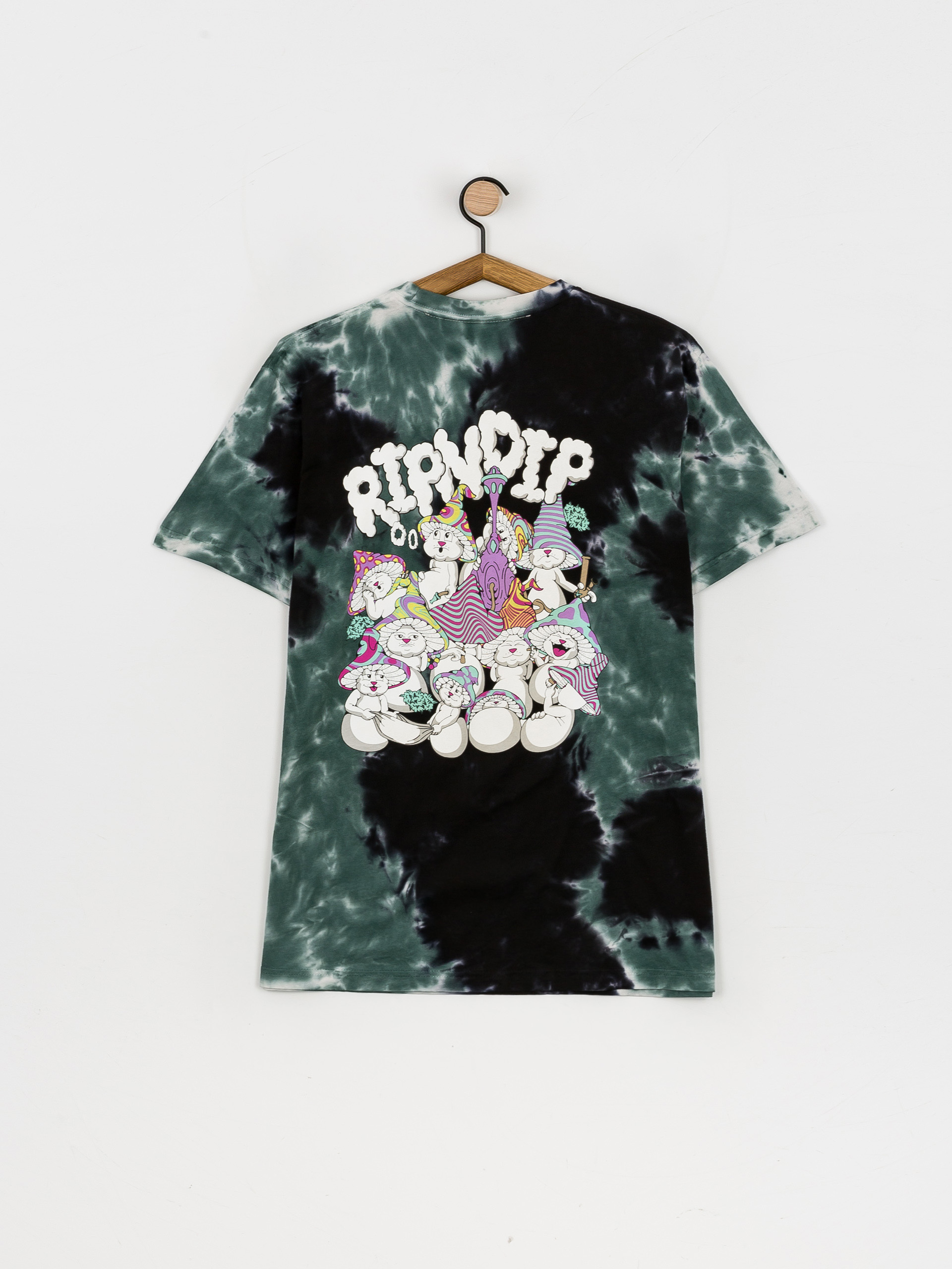 T-shirt RipNDip Kaleidoscopic (black/sage tie dye)