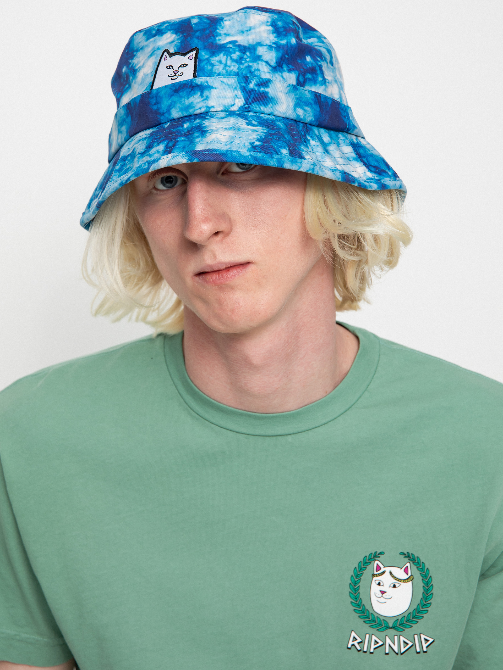 Kapelusz RipNDip Lord Nermal Tie Dye (blue acid wash)