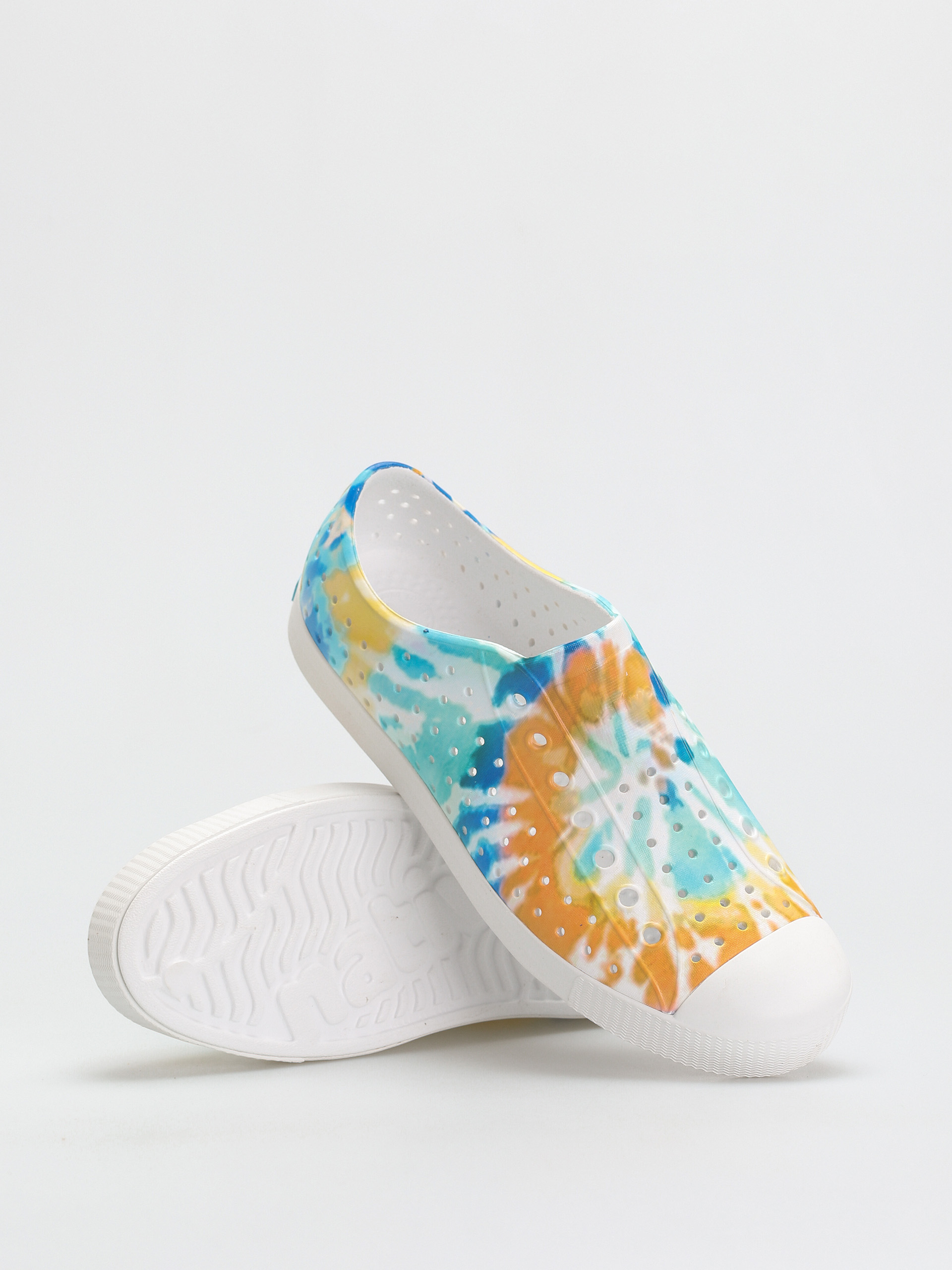 Buty Native Jefferson Print (shell white/shell white/orange tie dye)