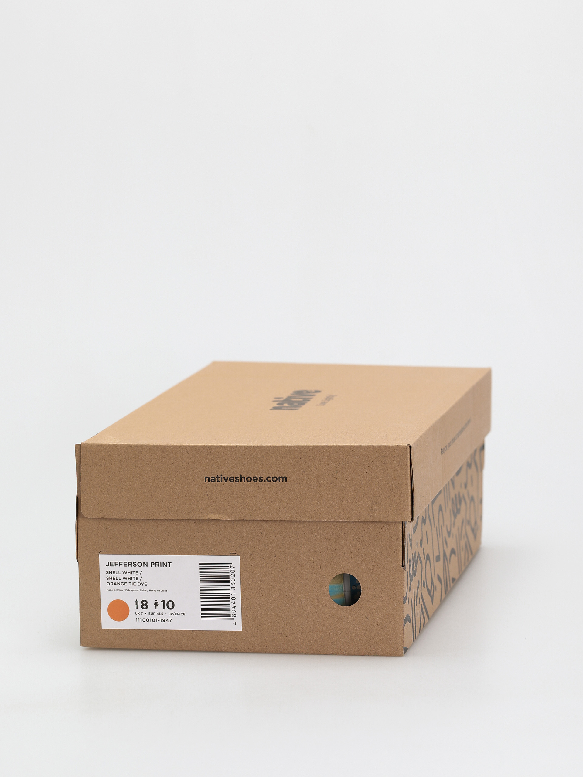 Buty Native Jefferson Print (shell white/shell white/orange tie dye)