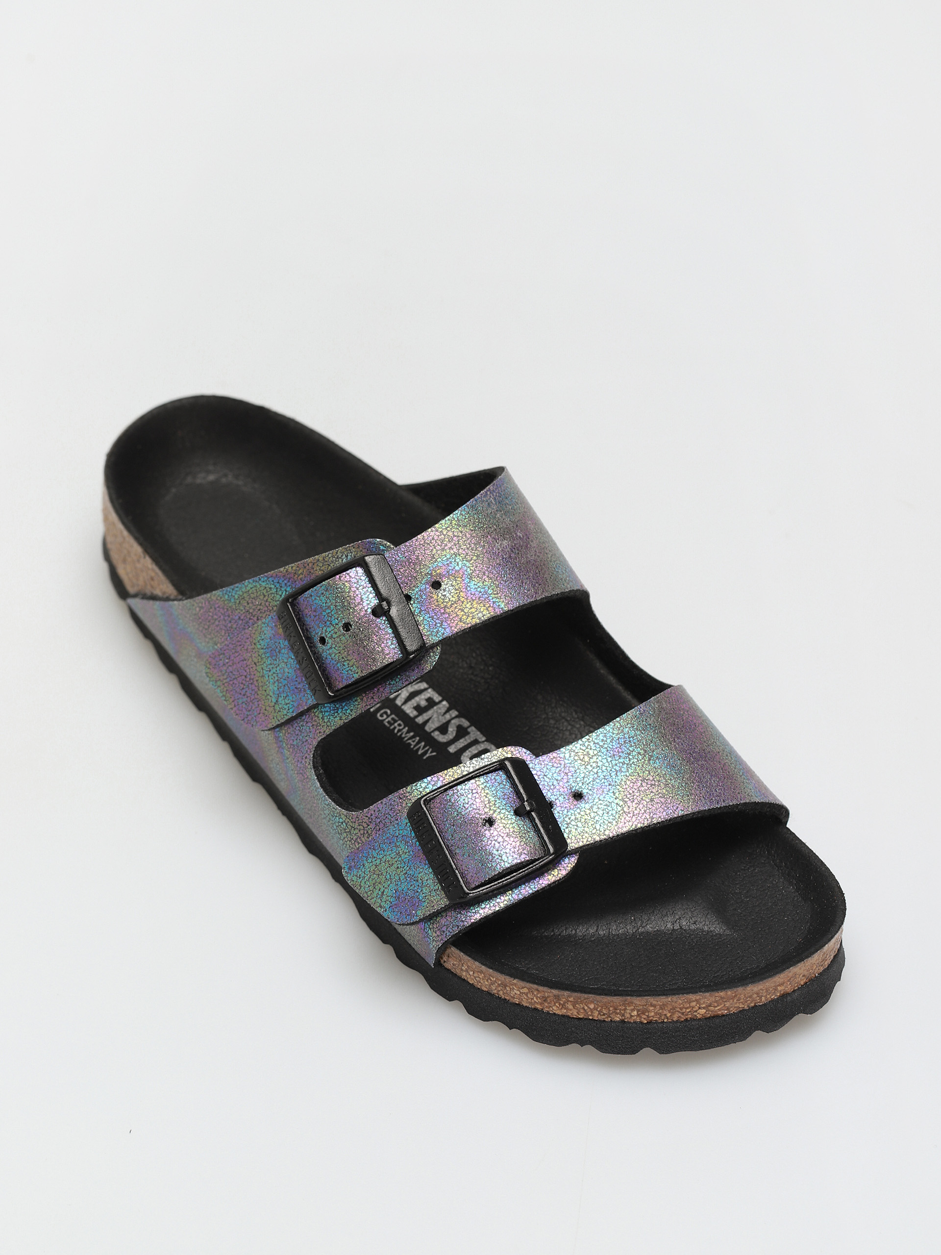 Klapki Birkenstock Arizona Vegan Narrow Wmn (black iridescent)