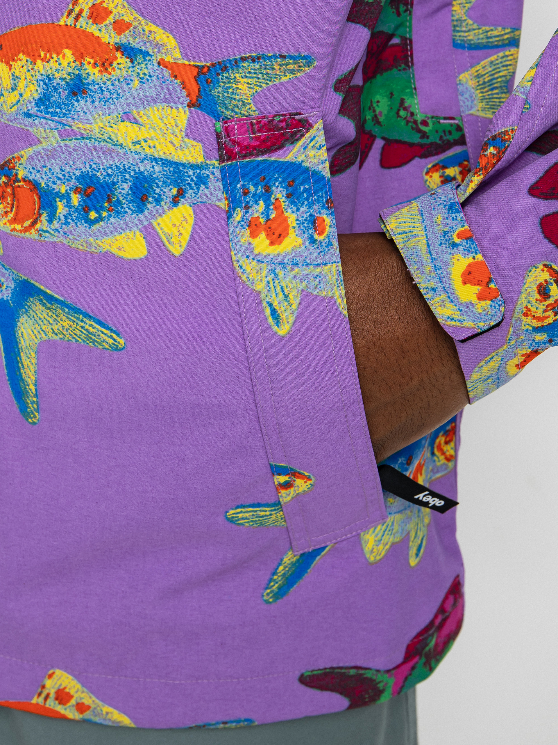 Kurtka OBEY Fishbowl (lavender silk multi)