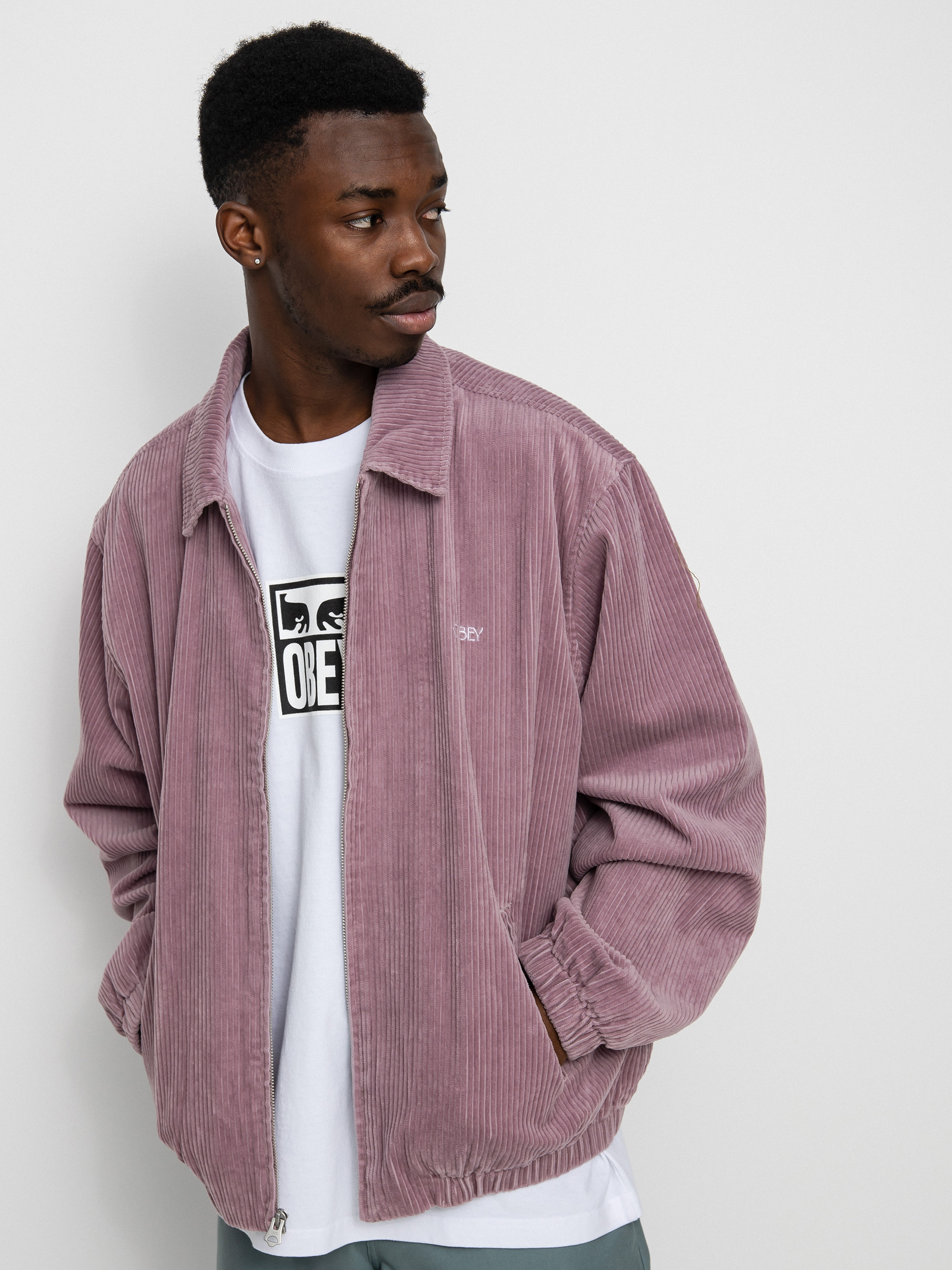 Kurtka OBEY Dibbs (lilac chalk)