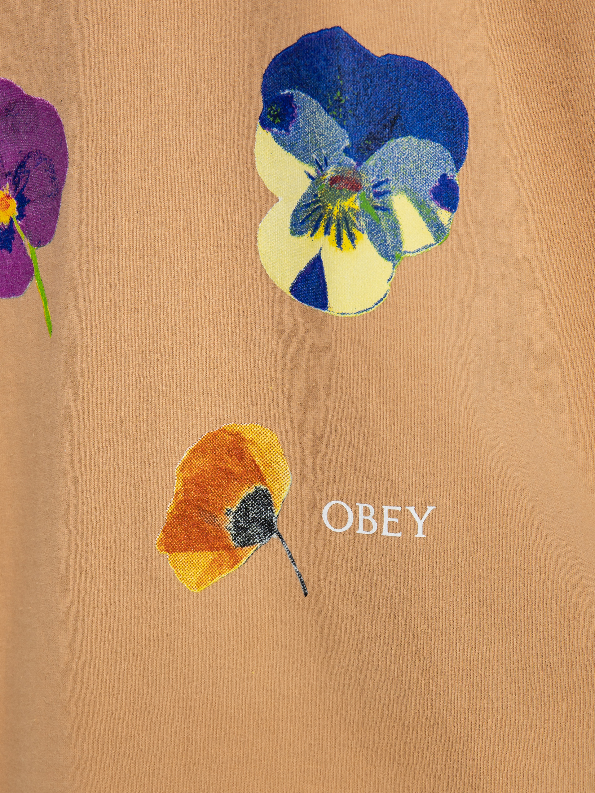 T-shirt OBEY Pressed Daisies (pigment rabbits paw)