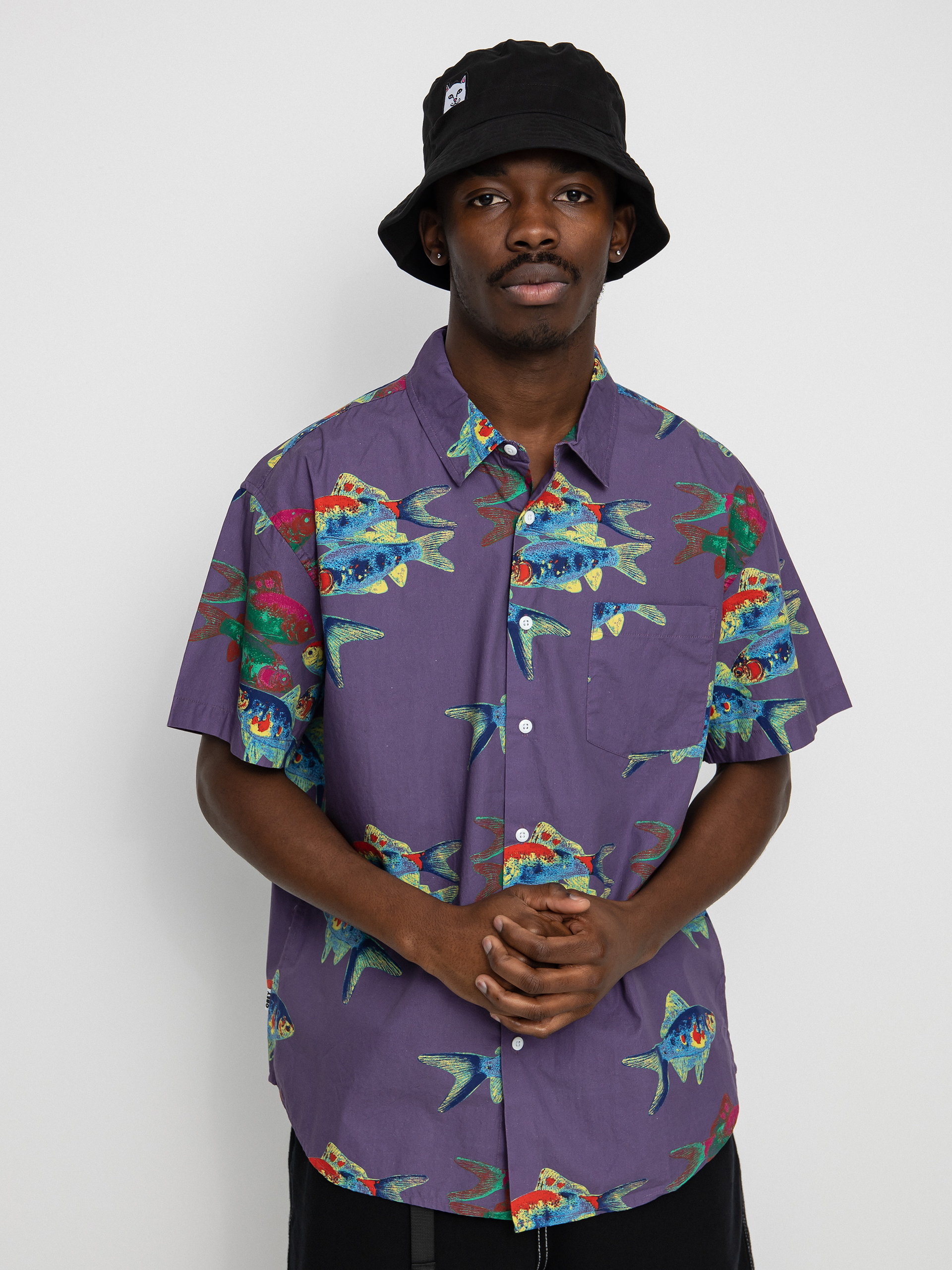 Koszula OBEY Fishbowl (lavender silk multi)