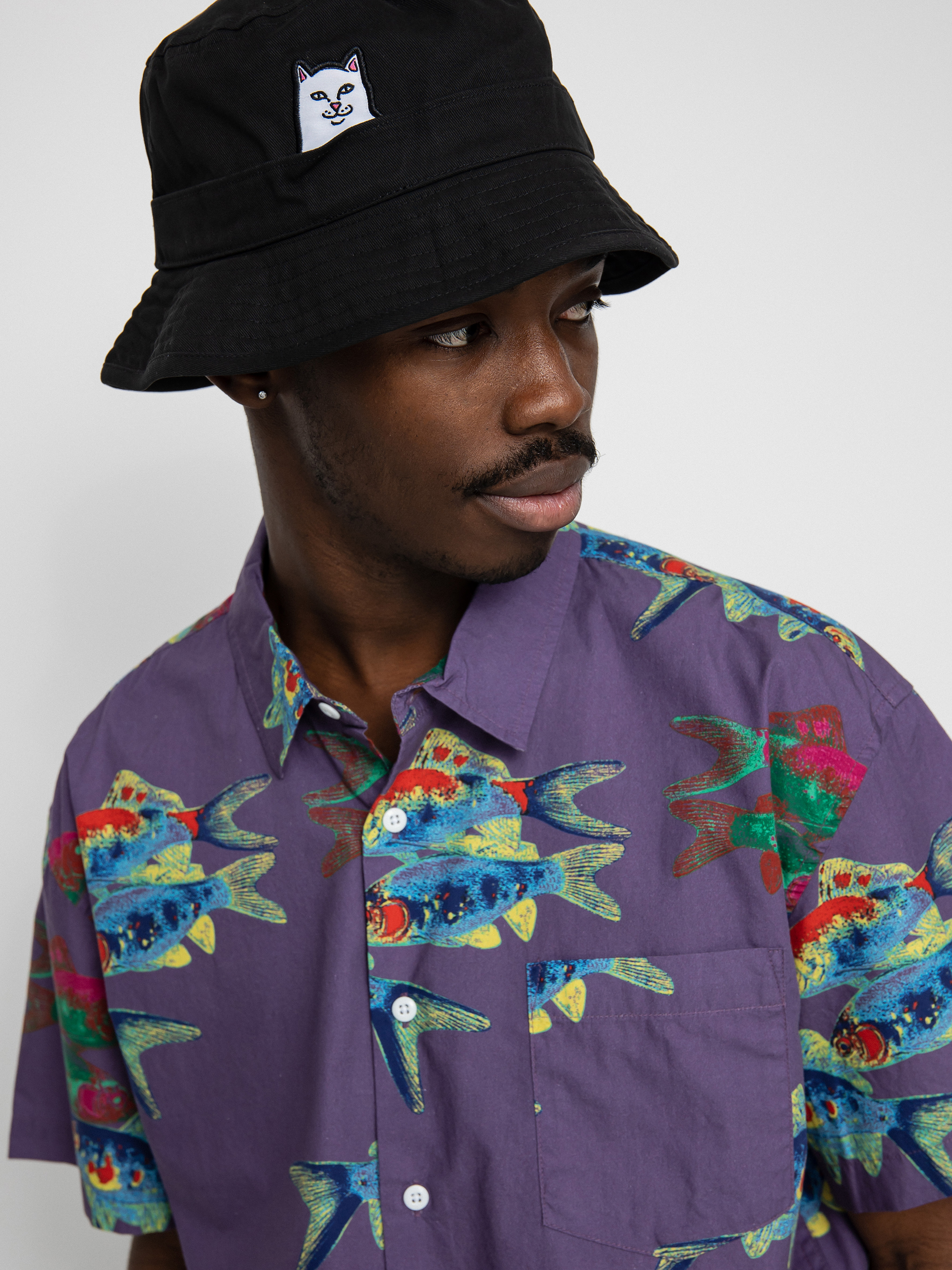 Koszula OBEY Fishbowl (lavender silk multi)