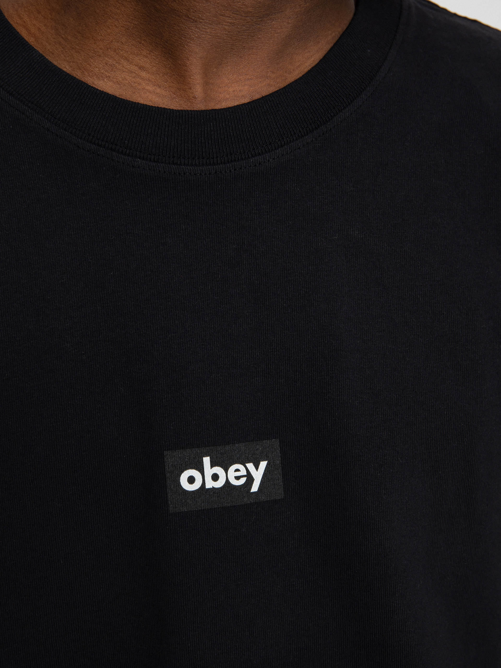 T-shirt OBEY Black Bar (off black)