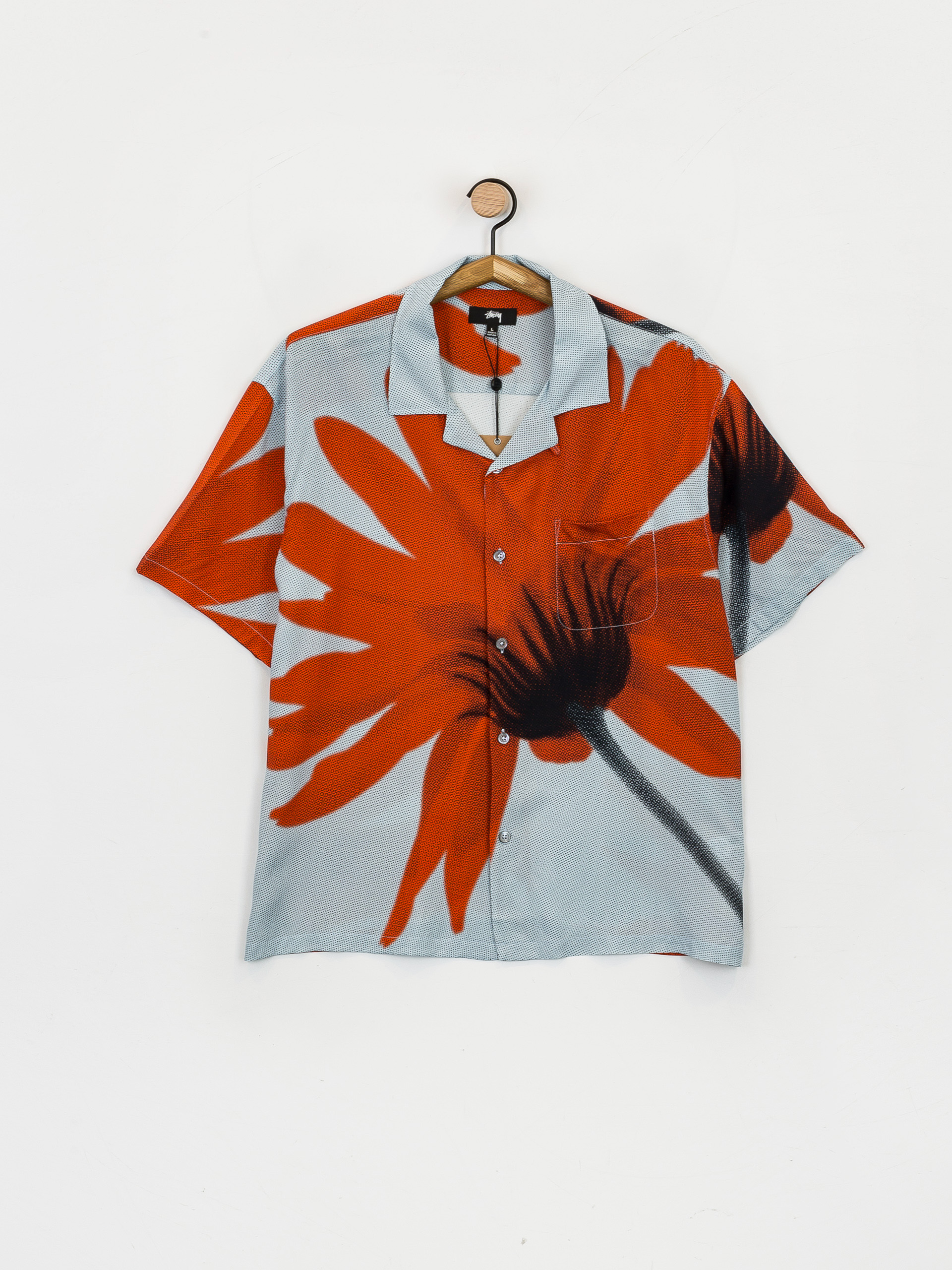 Koszula Stussy Halftone Flower (light blue)