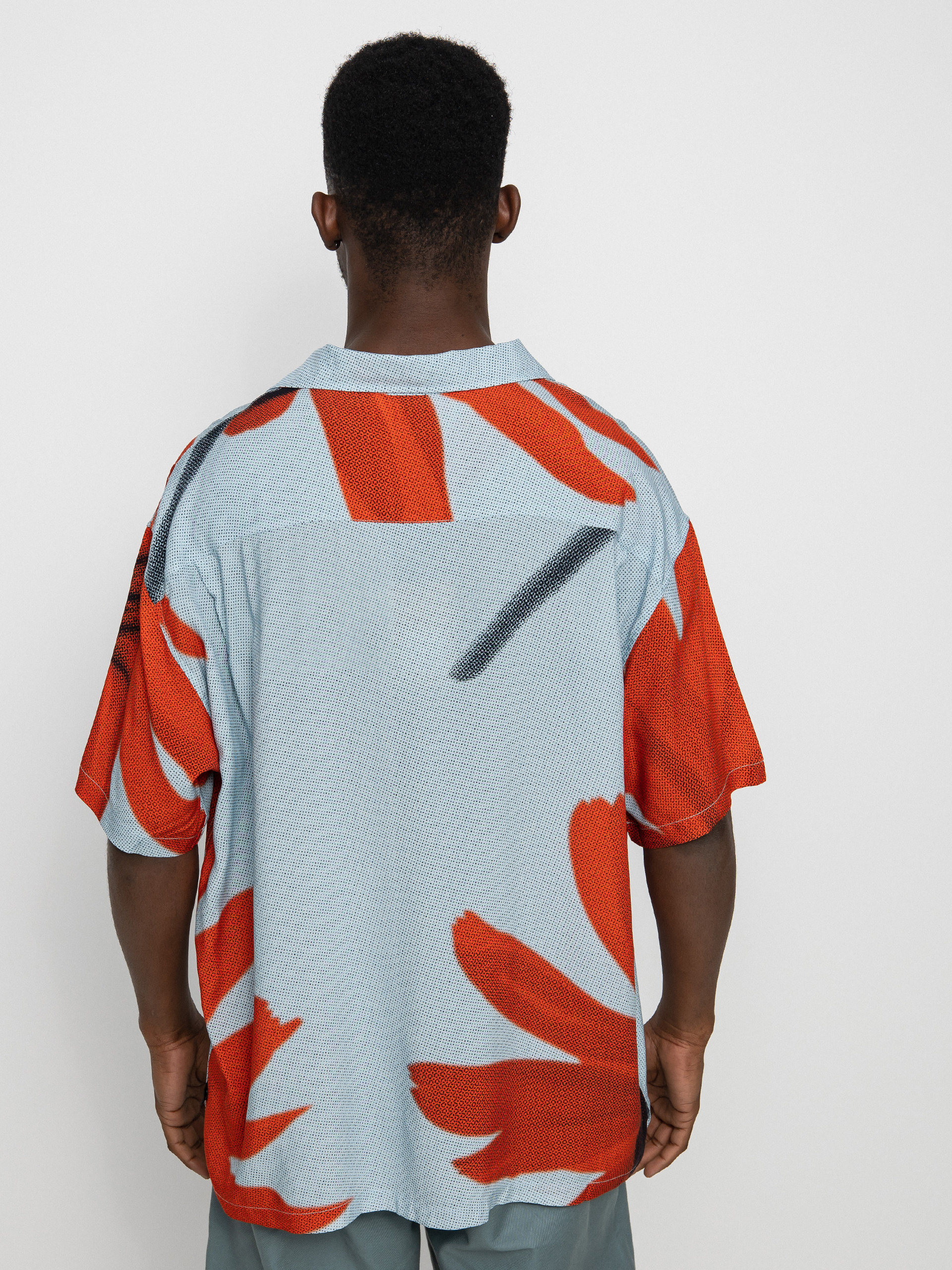 Koszula Stussy Halftone Flower (light blue)