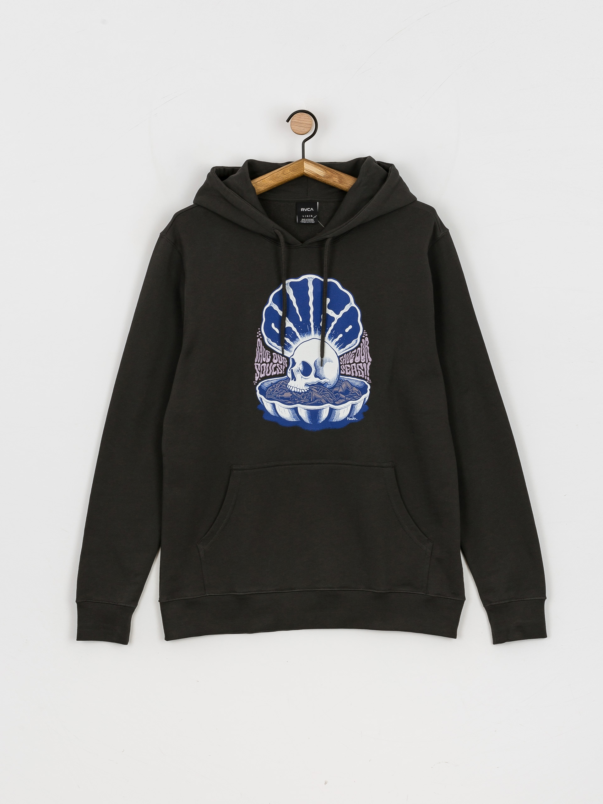 Bluza z kapturem RVCA Save Our Soul HD (pirate black)