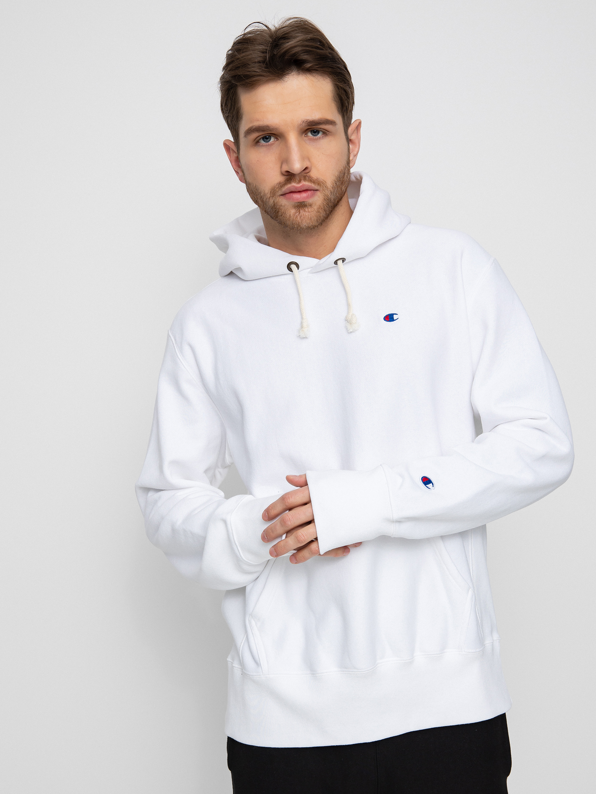 Bluza z kapturem Champion Hooded Sweatshirt 217233 HD (wht)