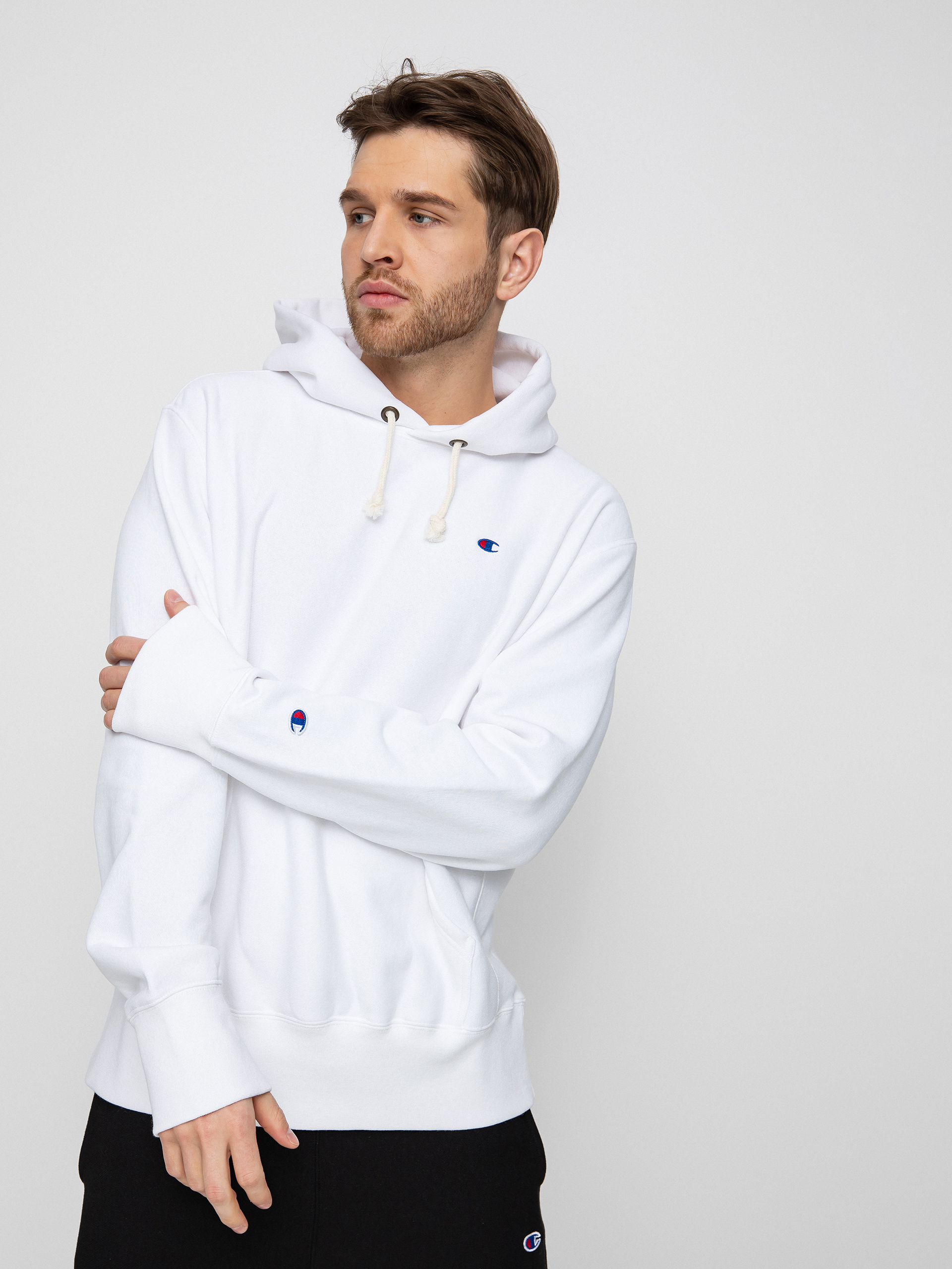 Bluza z kapturem Champion Hooded Sweatshirt 217233 HD (wht)