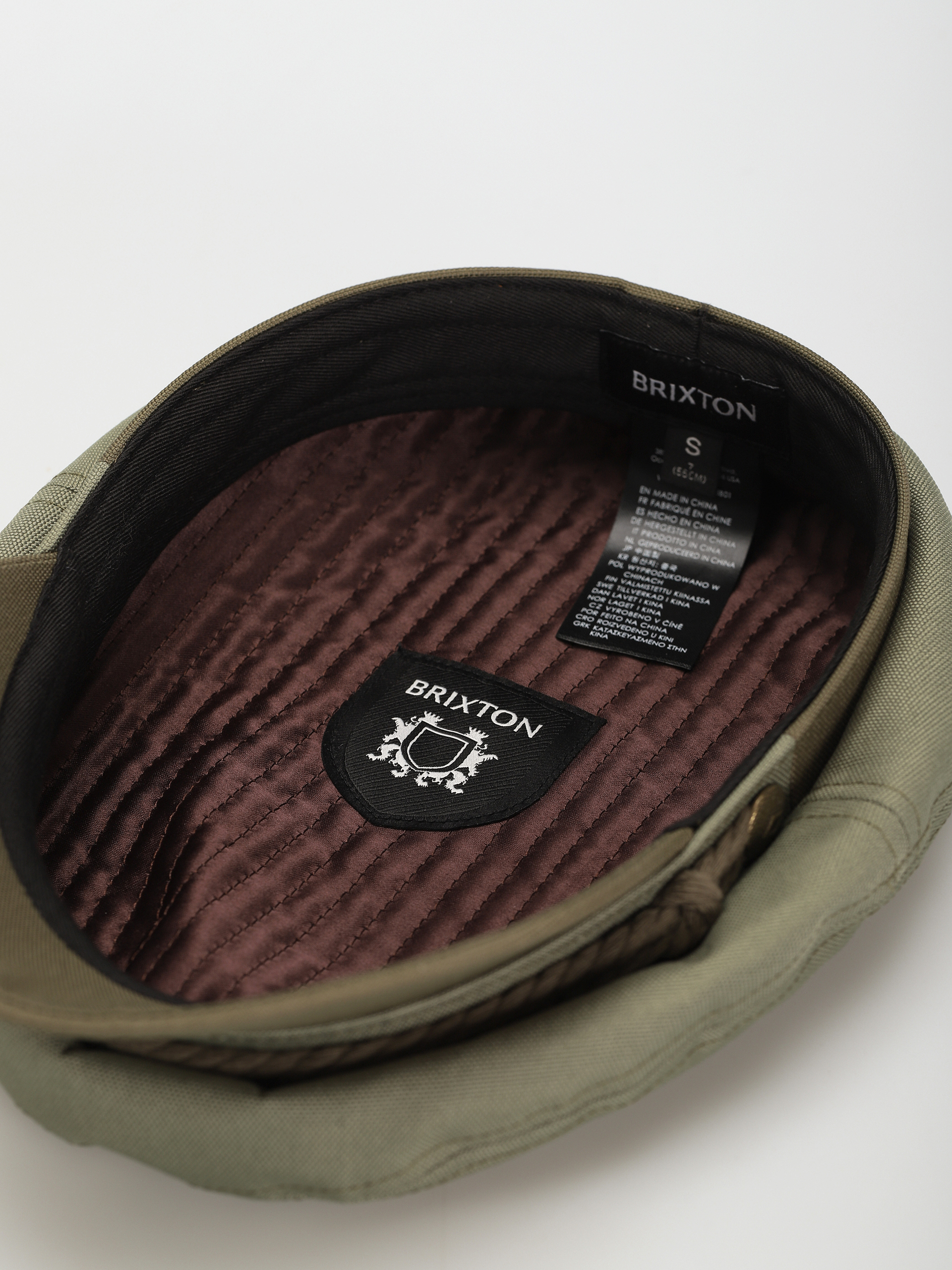 Kaszkiet Brixton Fiddler Cap (military olive/mermaid)
