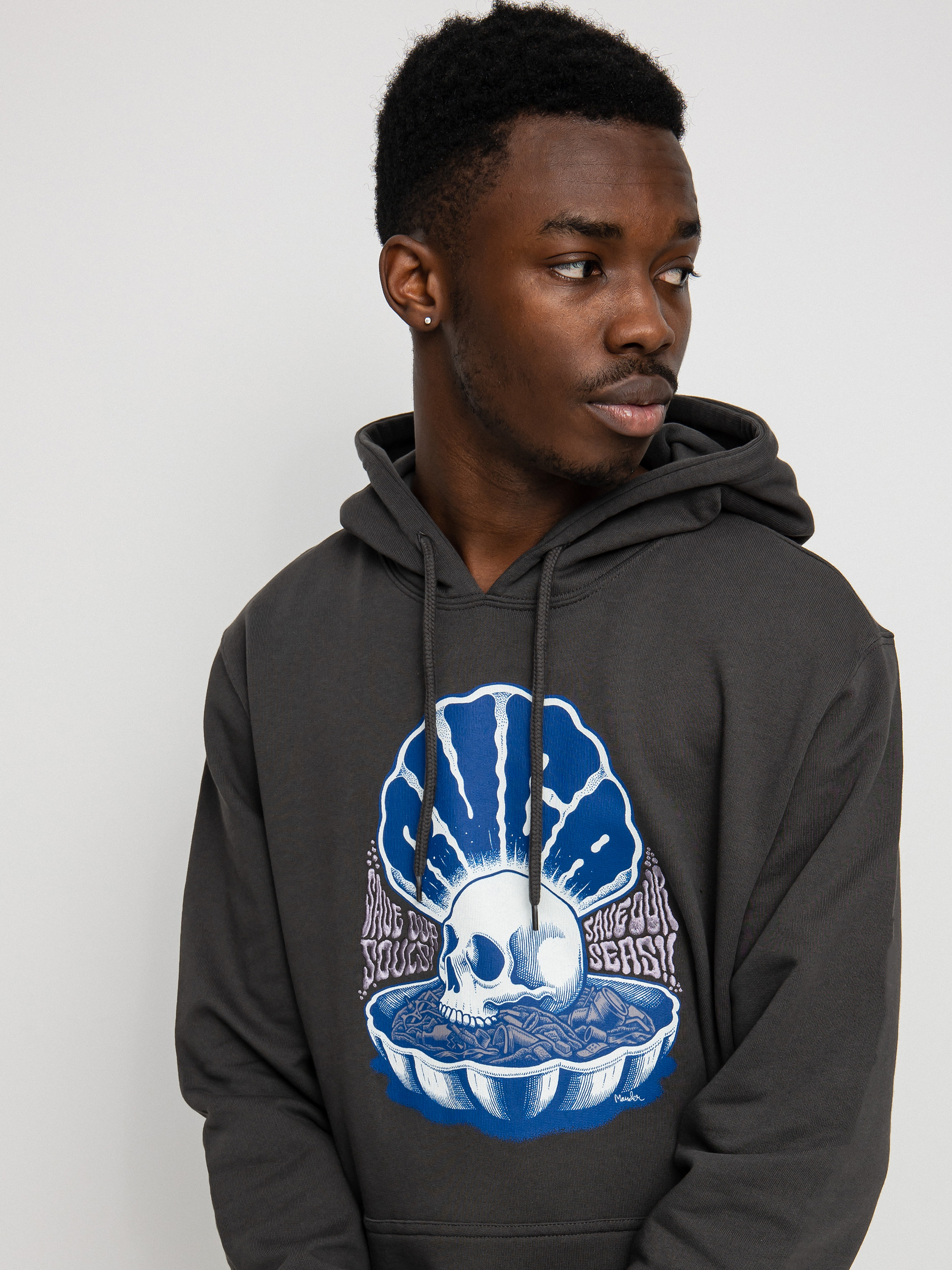 Bluza z kapturem RVCA Save Our Soul HD (pirate black)