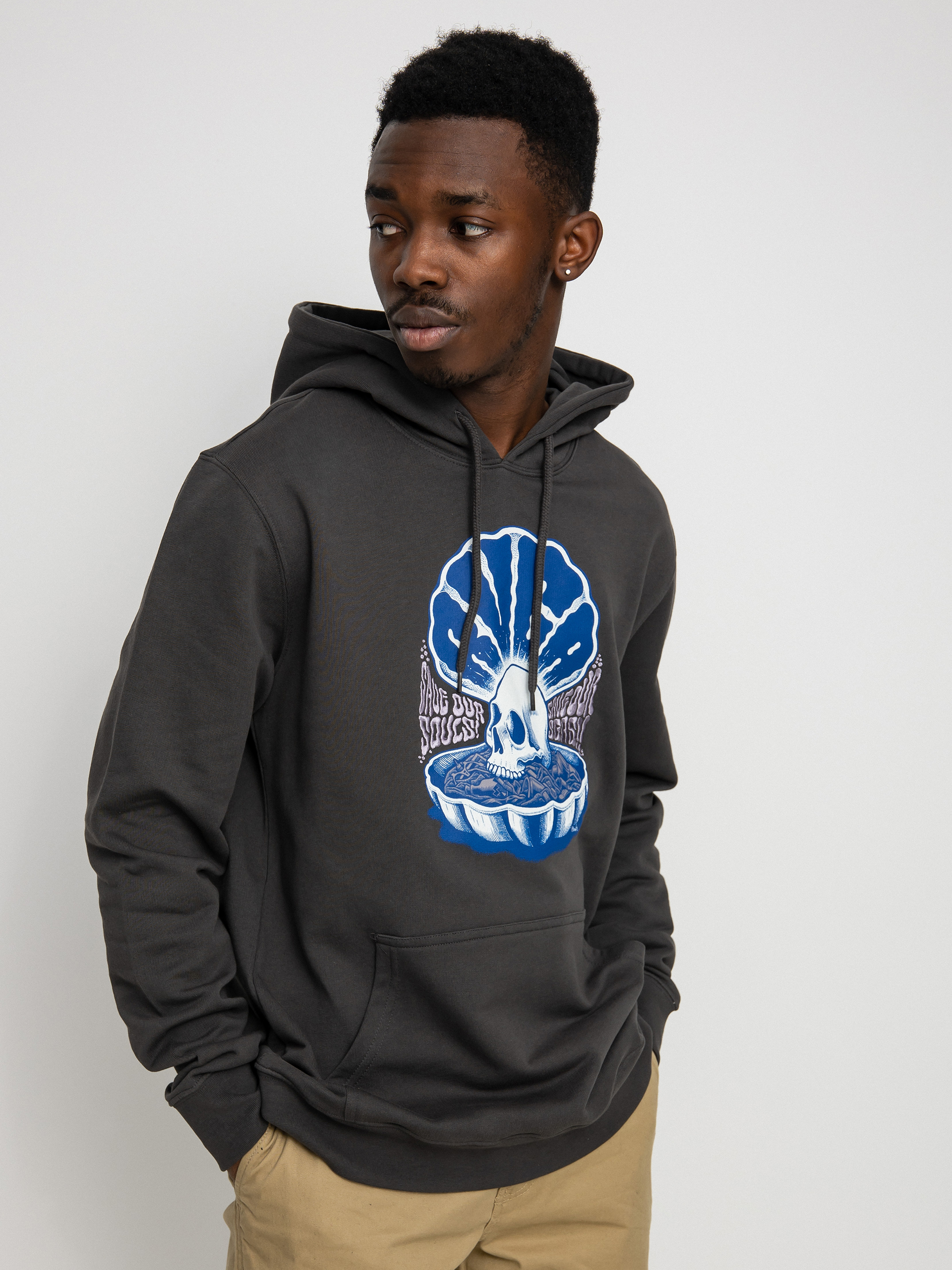 Bluza z kapturem RVCA Save Our Soul HD (pirate black)