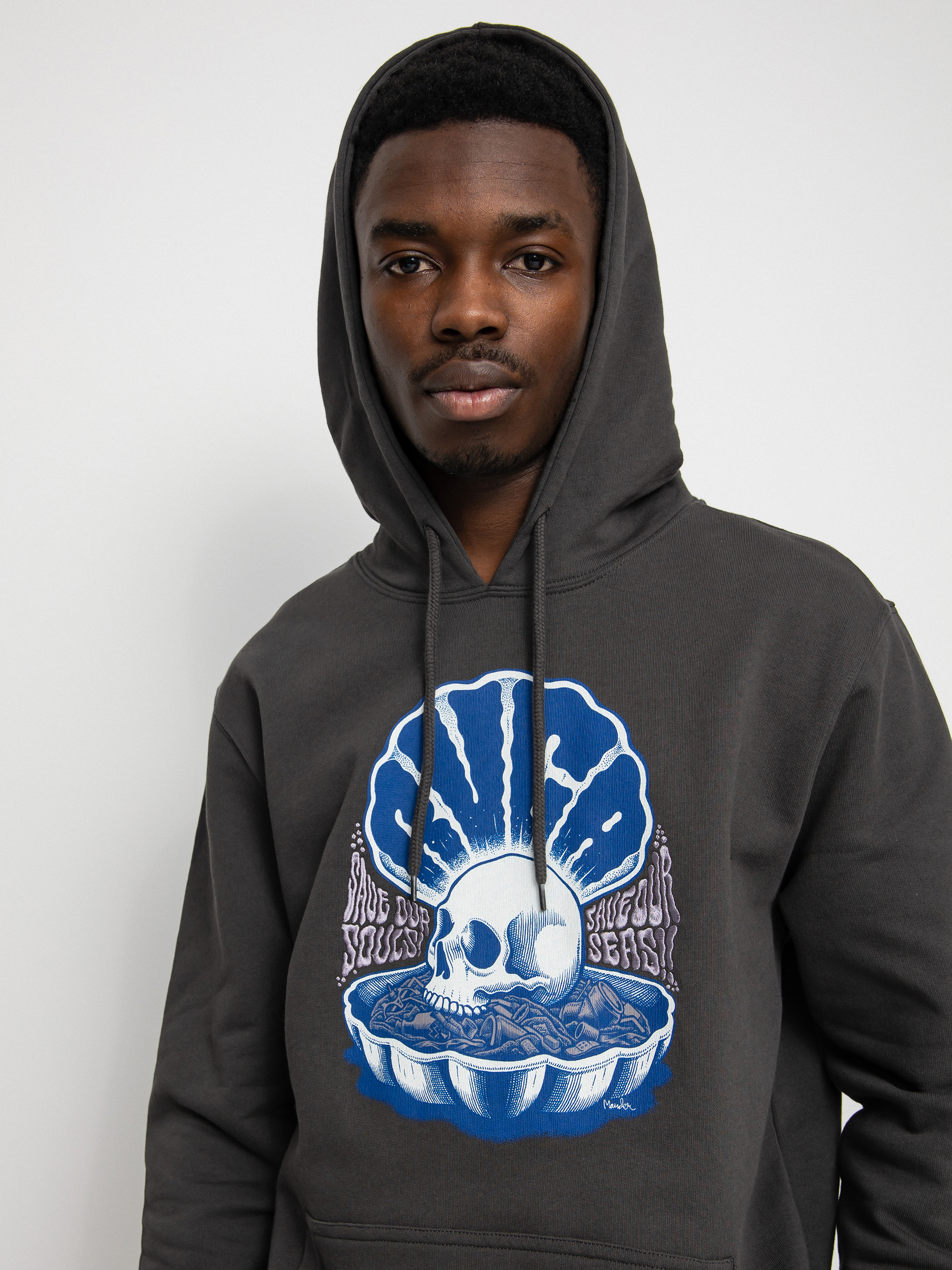 Bluza z kapturem RVCA Save Our Soul HD (pirate black)