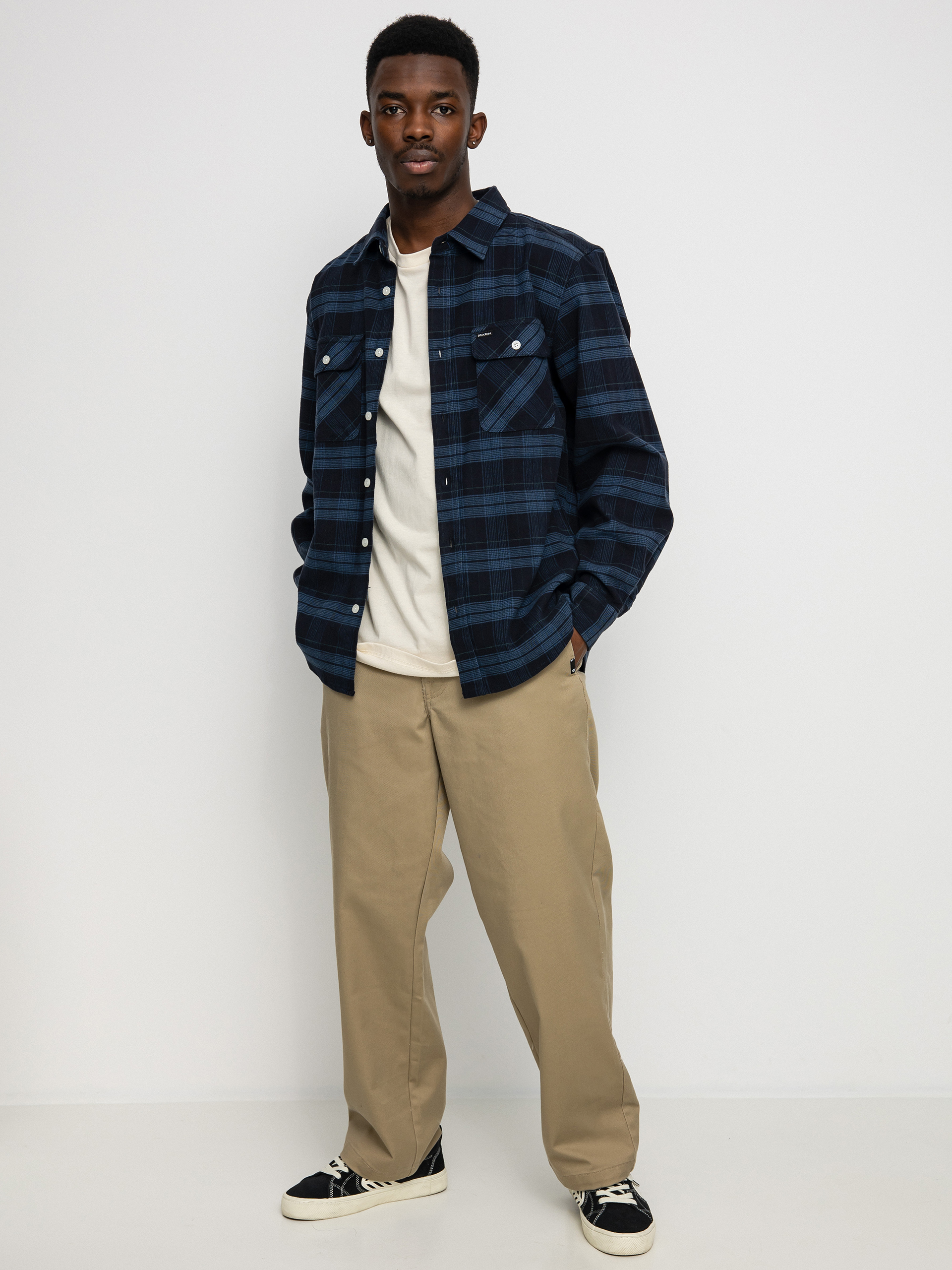 Koszula Brixton Bowery Stretch Flannel Ls (navy)