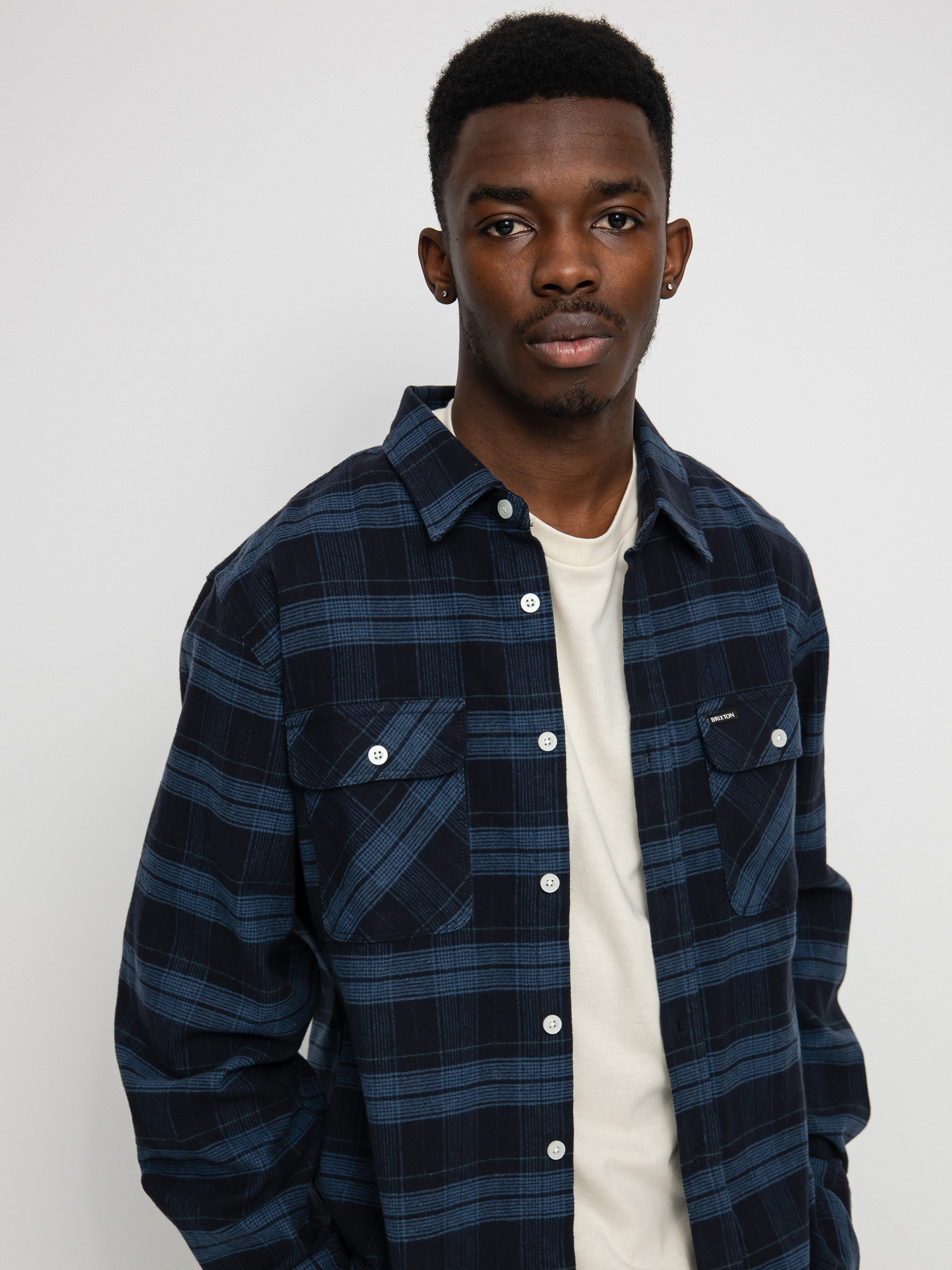 Koszula Brixton Bowery Stretch Flannel Ls (navy)