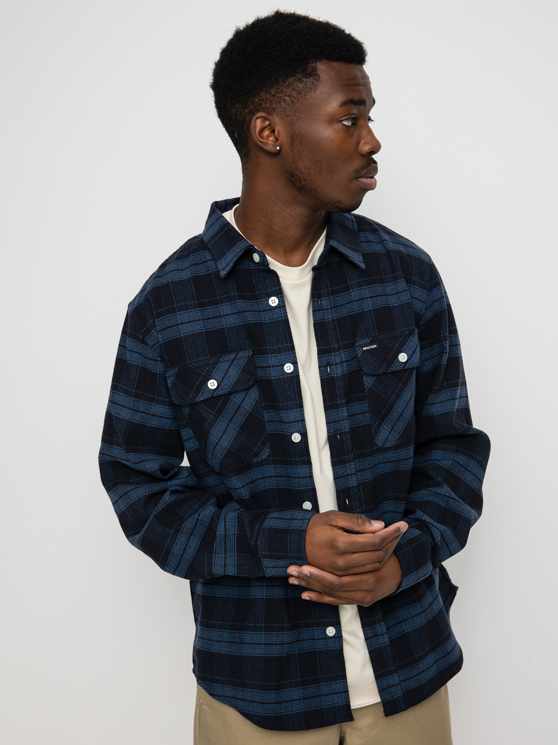 Koszula Brixton Bowery Stretch Flannel Ls (navy)