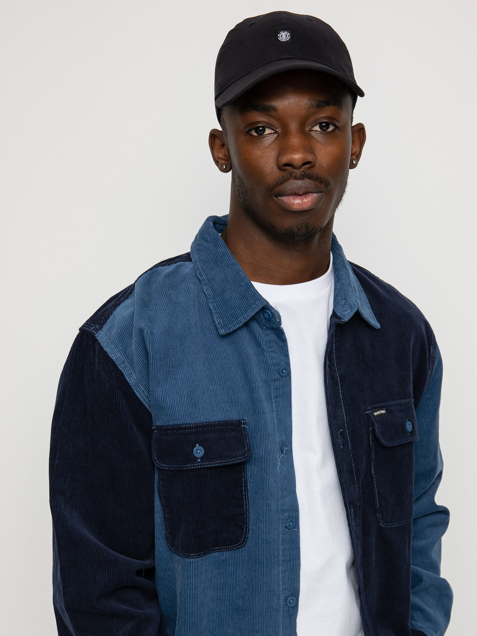 Koszula Brixton Bowery Corduroy Flannel Ls (joe blue/navy)