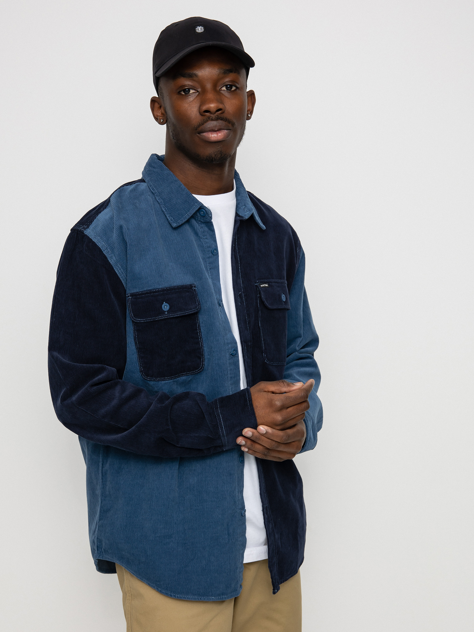 Koszula Brixton Bowery Corduroy Flannel Ls (joe blue/navy)