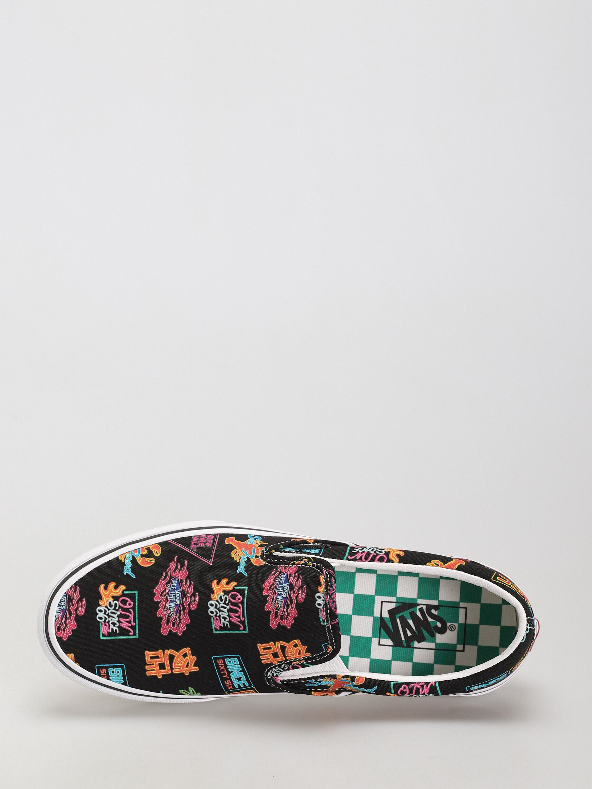 Buty Vans Classic Slip On (vans market/black/neon)