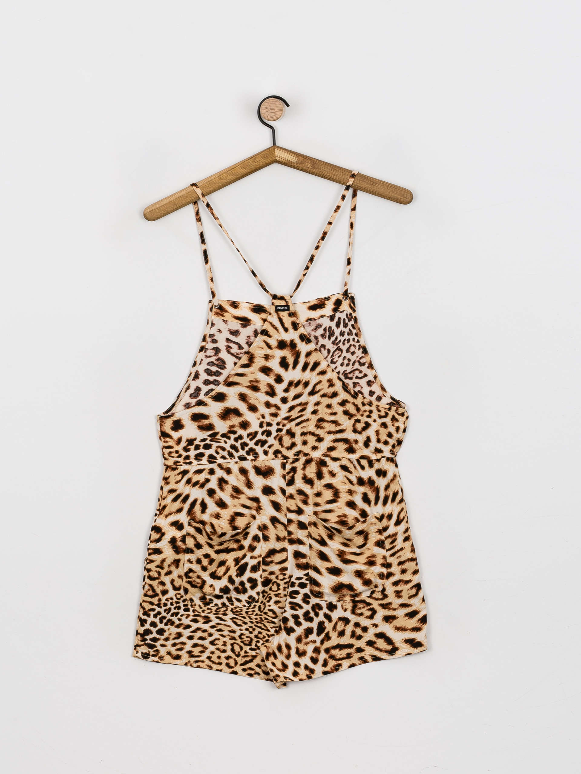 Damski Ogrodniczki RVCA Laidback Romper (light brown)