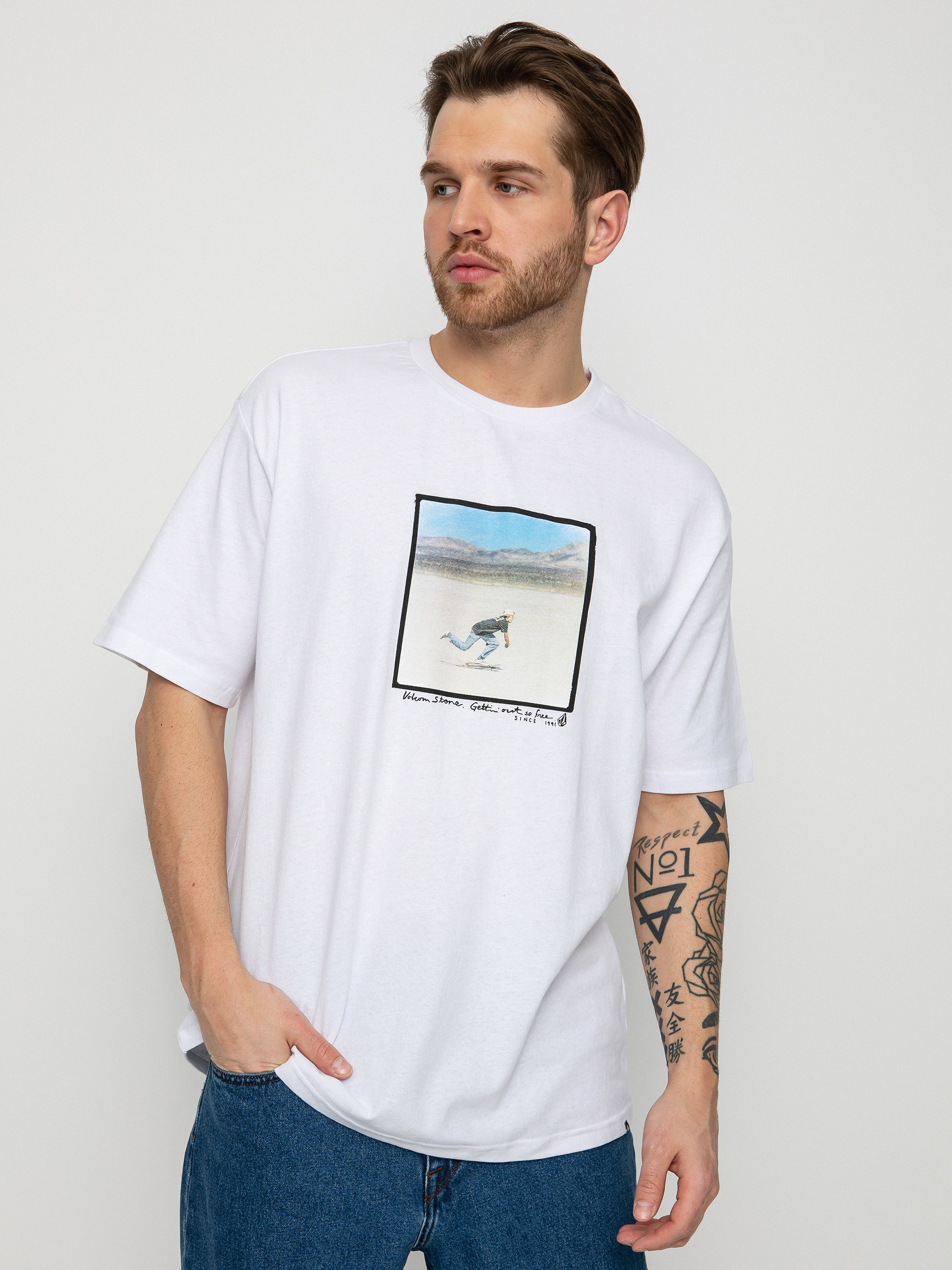 T-shirt Volcom Freeride (white)