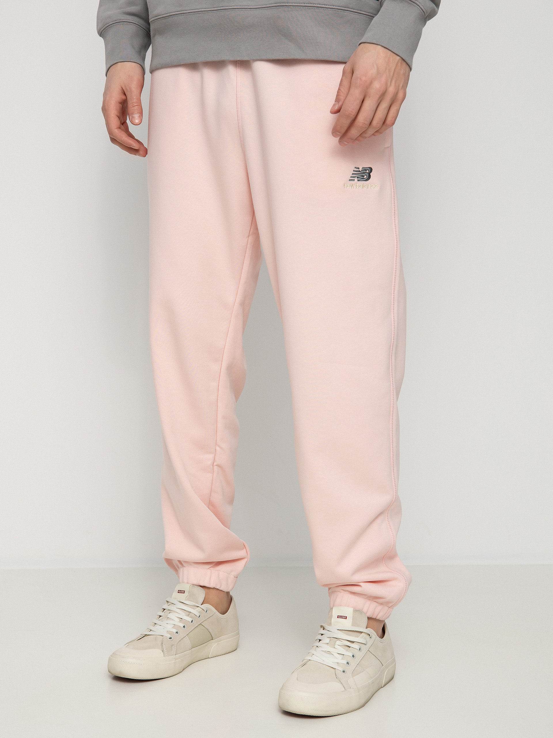 Spodnie New Balance Essentials Uni Ssentials (pink)