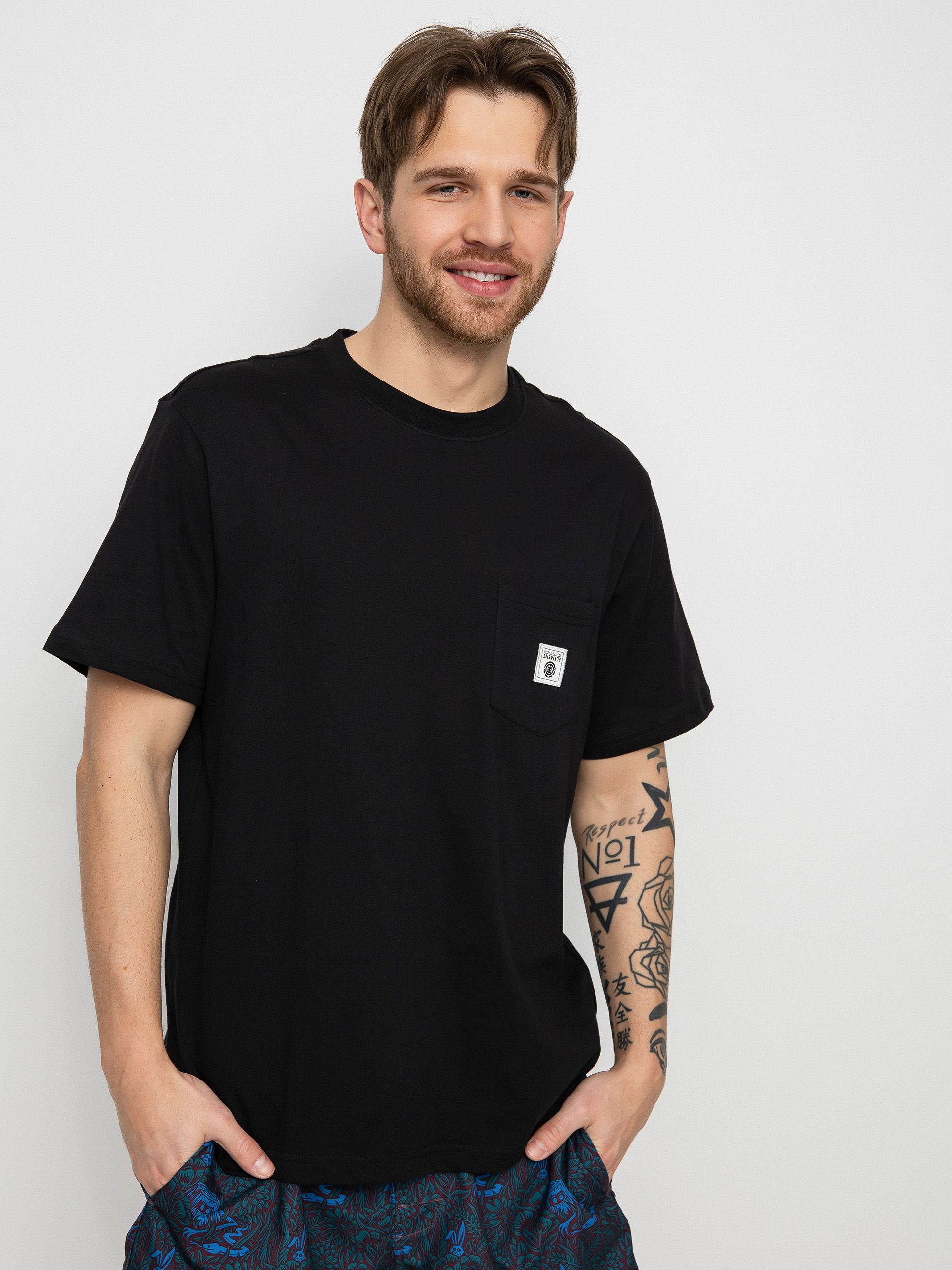 T-shirt Element Basic Pocket Label S (flint black)