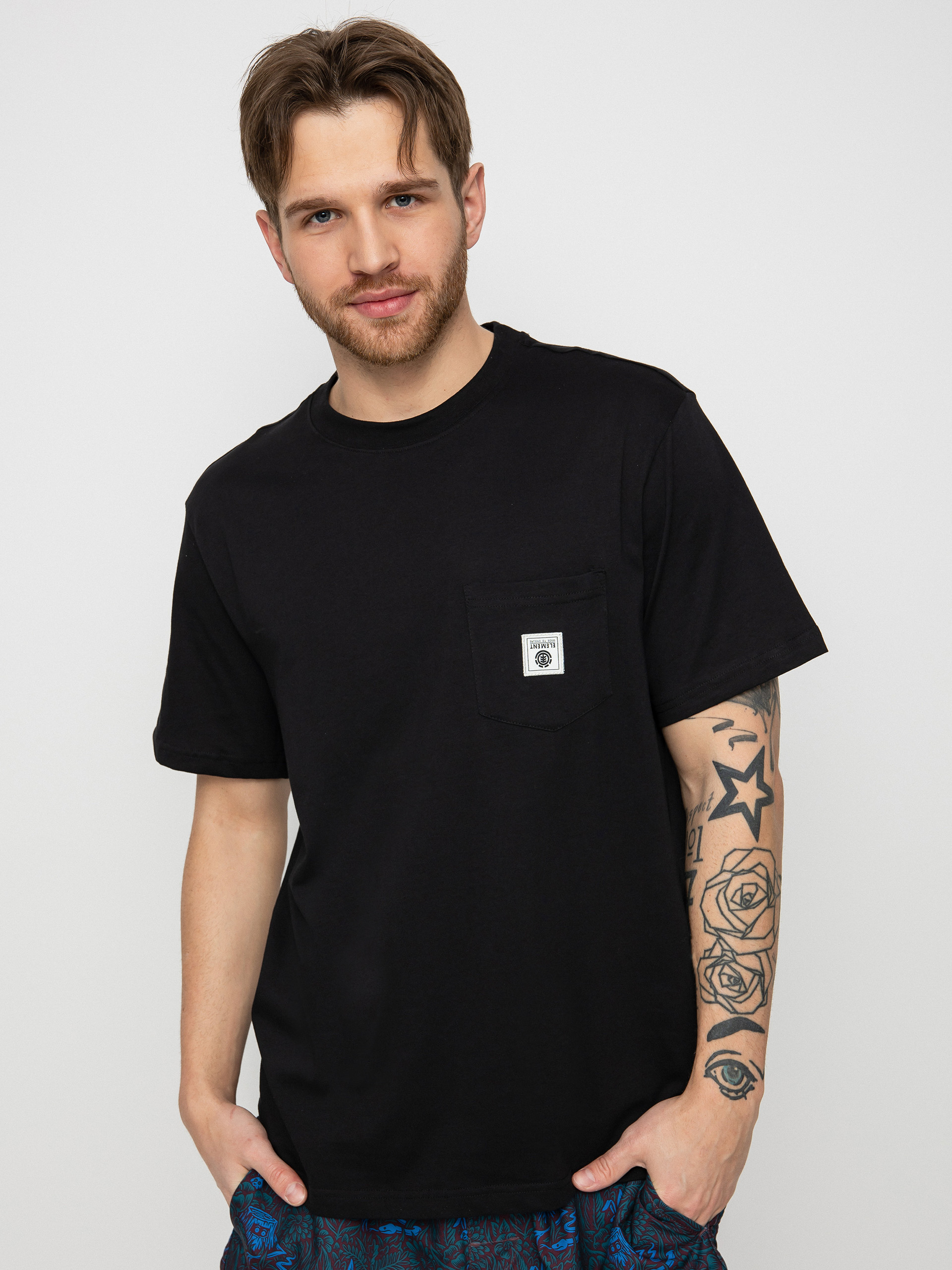 T-shirt Element Basic Pocket Label S (flint black)