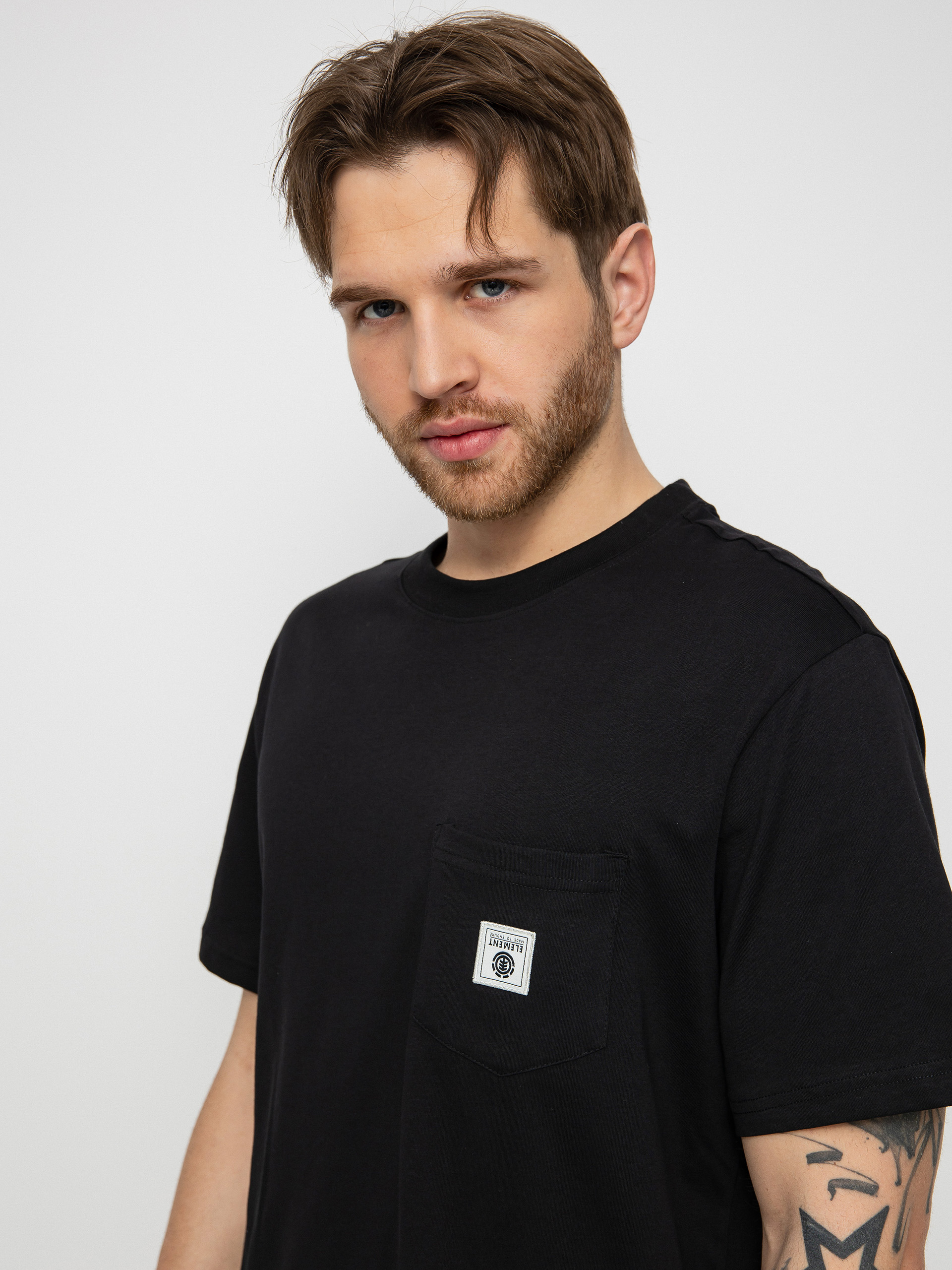 T-shirt Element Basic Pocket Label S (flint black)